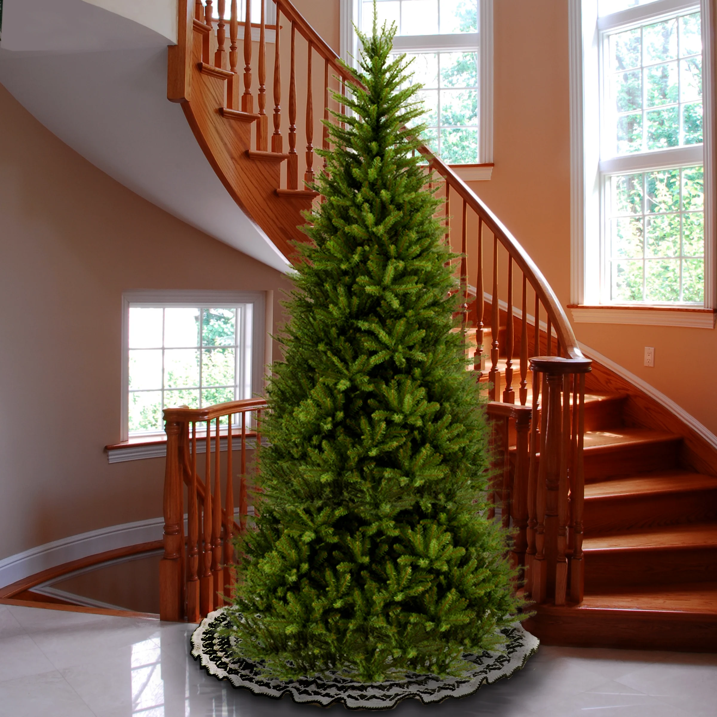 10 ft. Dunhill Fir Slim Christmas Tree - Image 2