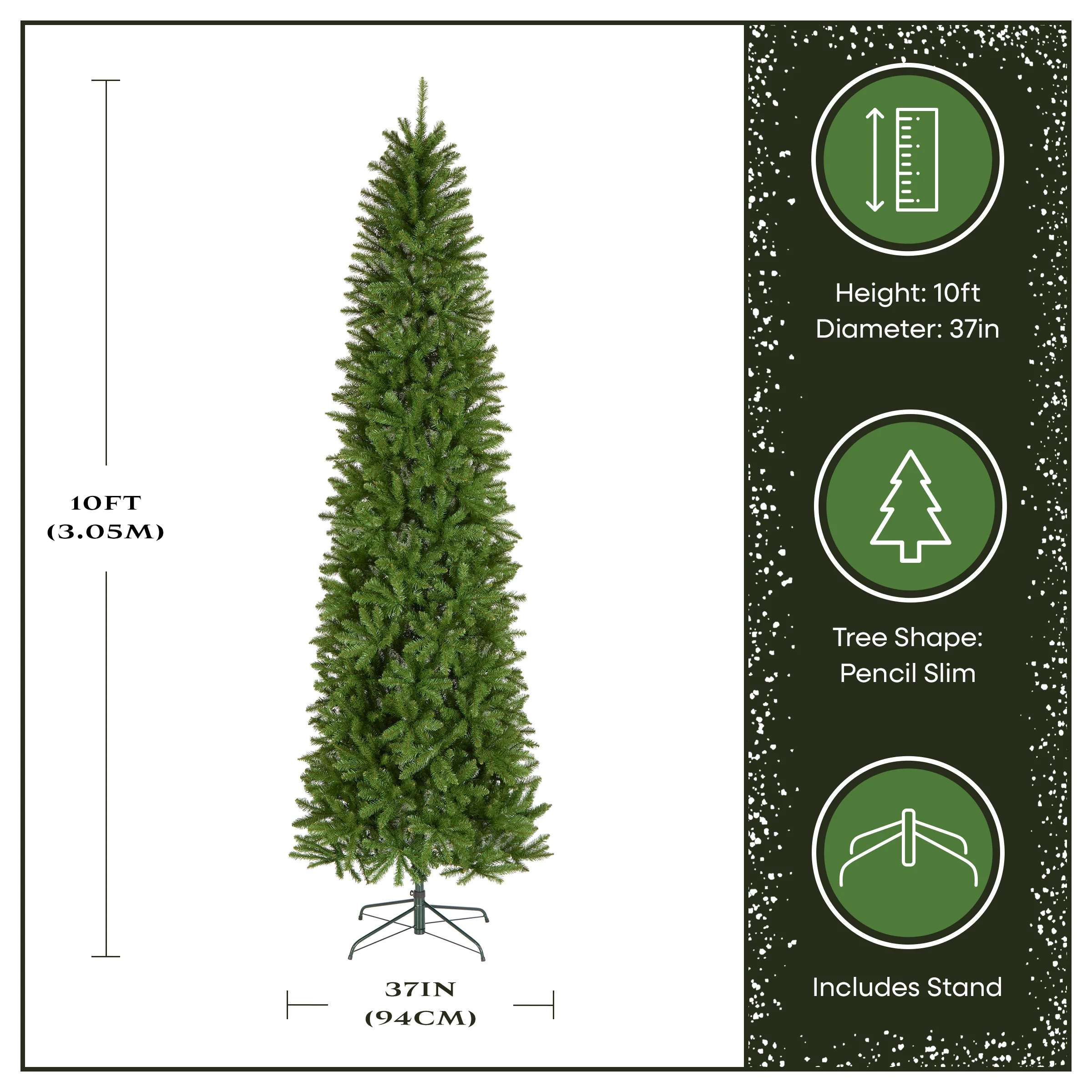 10 ft. Kingswood Fir Pencil Slim Tree - Image 4