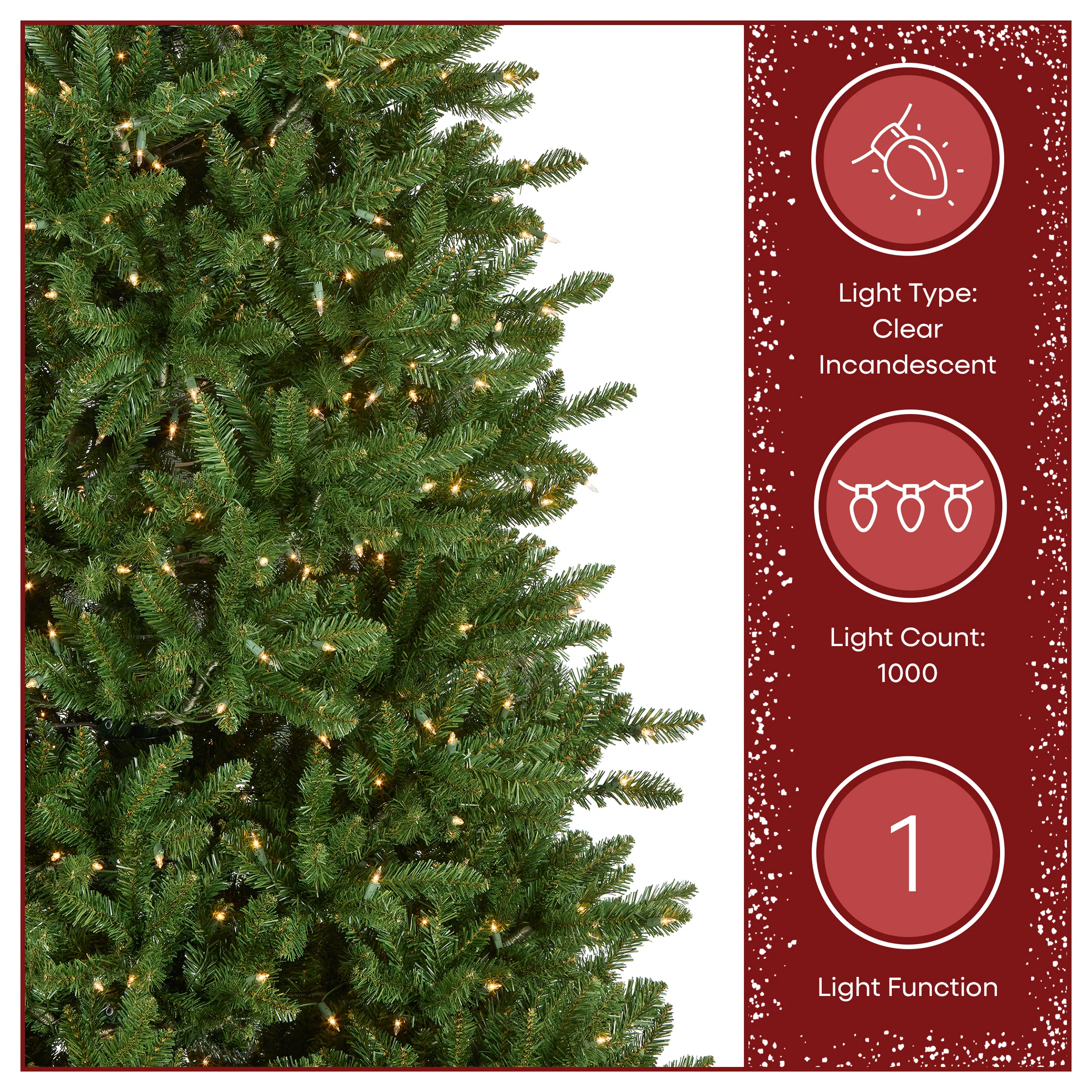 10 ft. Pre-Lit Natural Fraser Slim Fir Tree with Clear Lights, Plug-In - Image 6