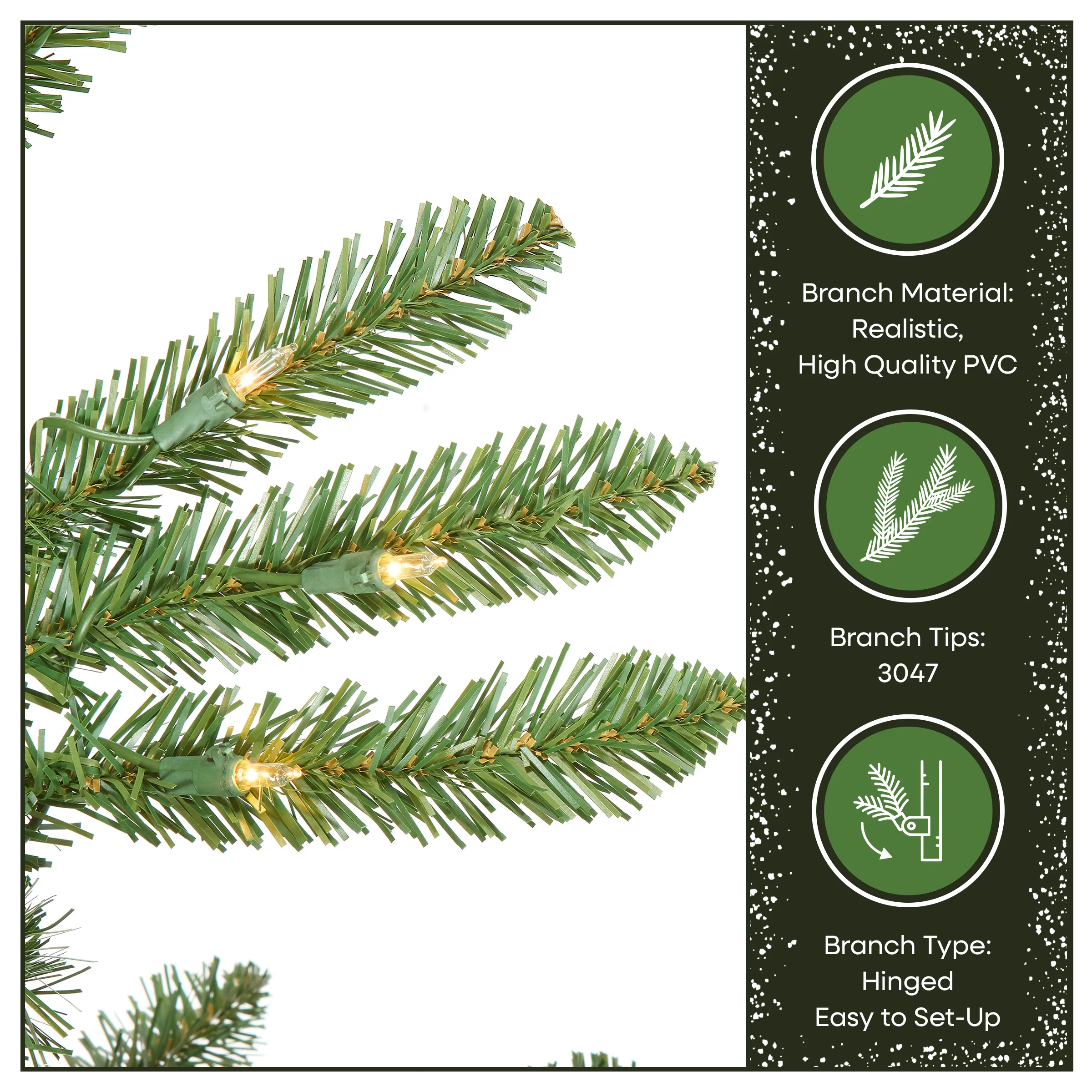 10 ft. Pre-Lit Natural Fraser Slim Fir Tree with Clear Lights, Plug-In - Image 7