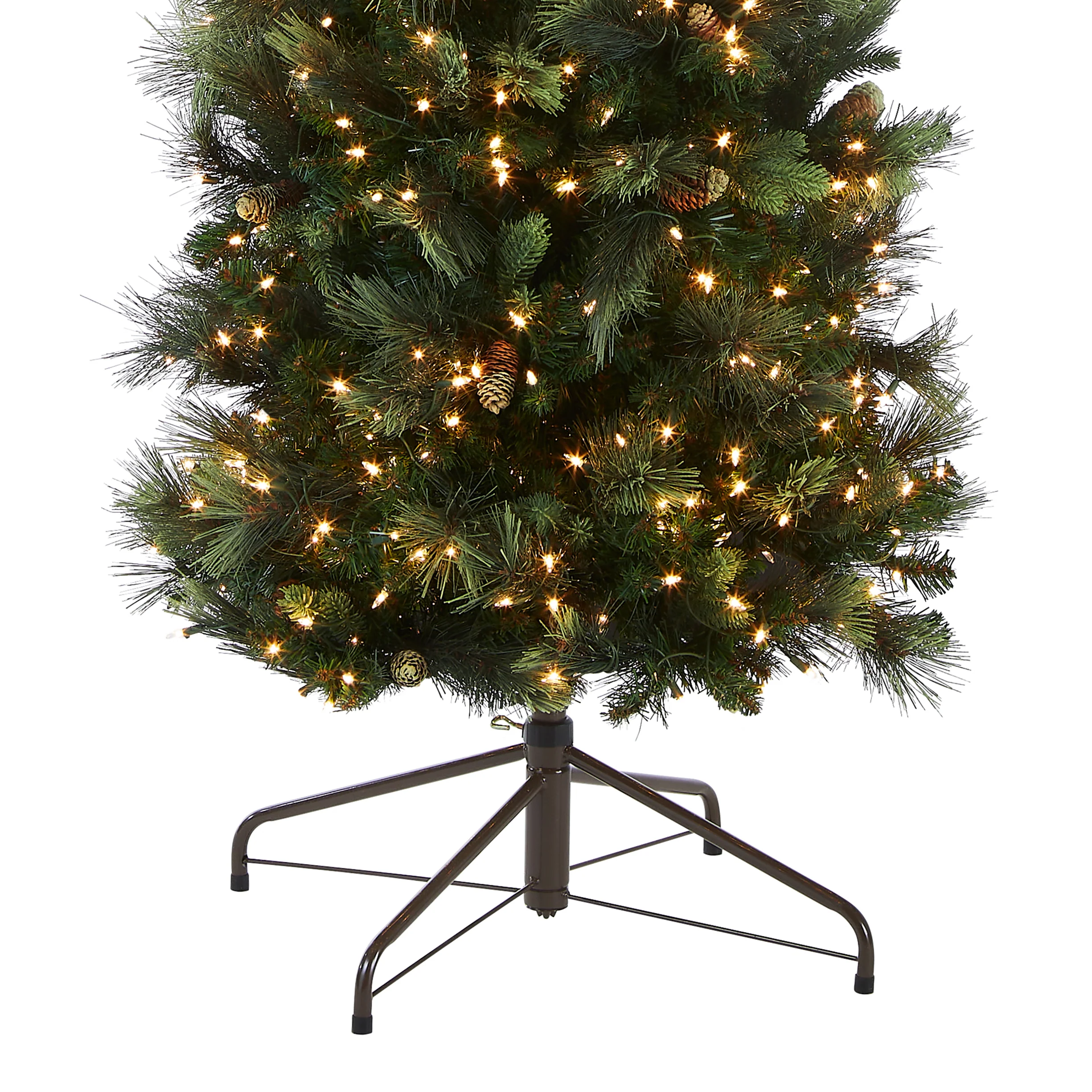 10 ft.Pre-Lit Carolina Pine Slim Tree with Clear Lights, Plug-In - Image 4