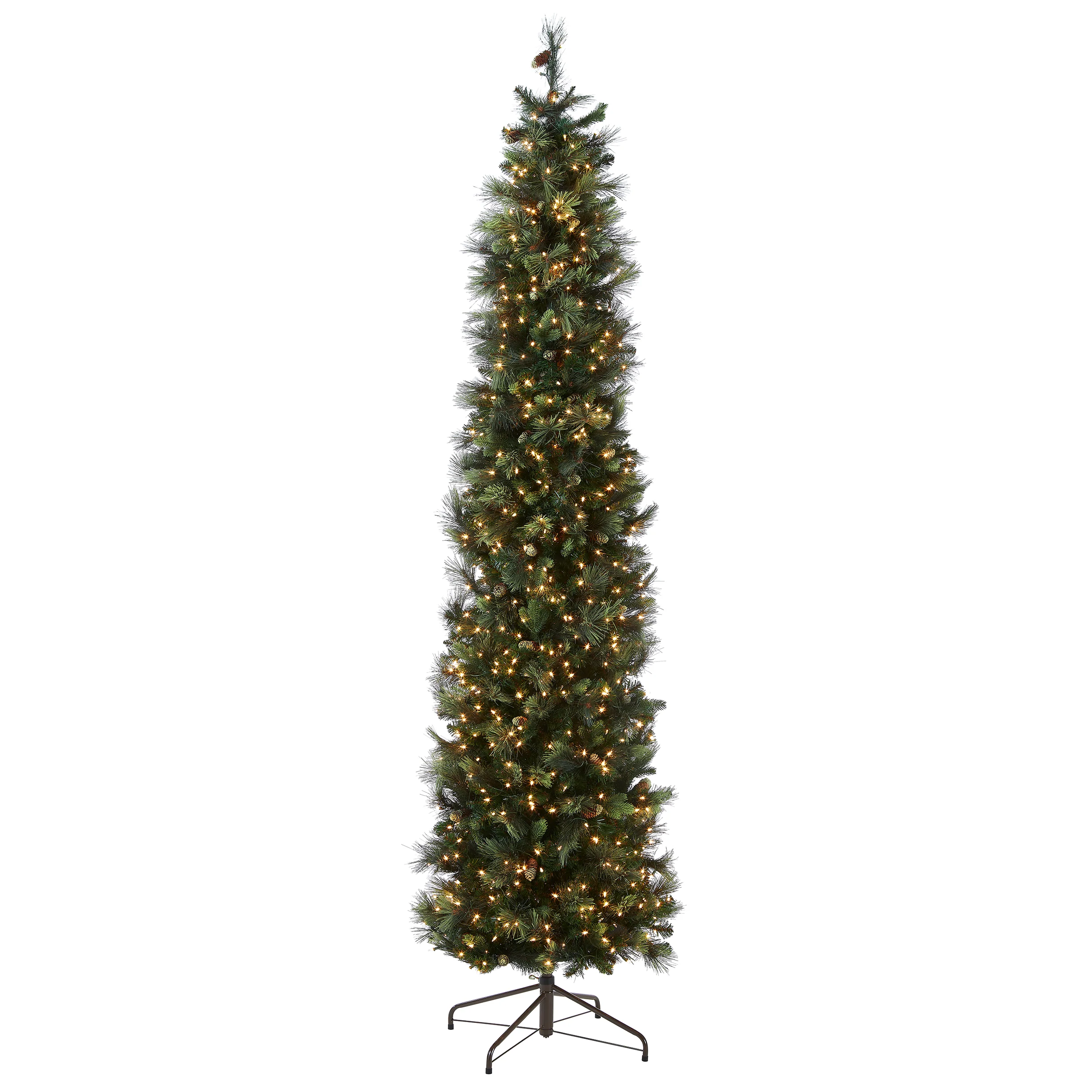 10 ft.Pre-Lit Carolina Pine Slim Tree with Clear Lights, Plug-In - Image 6