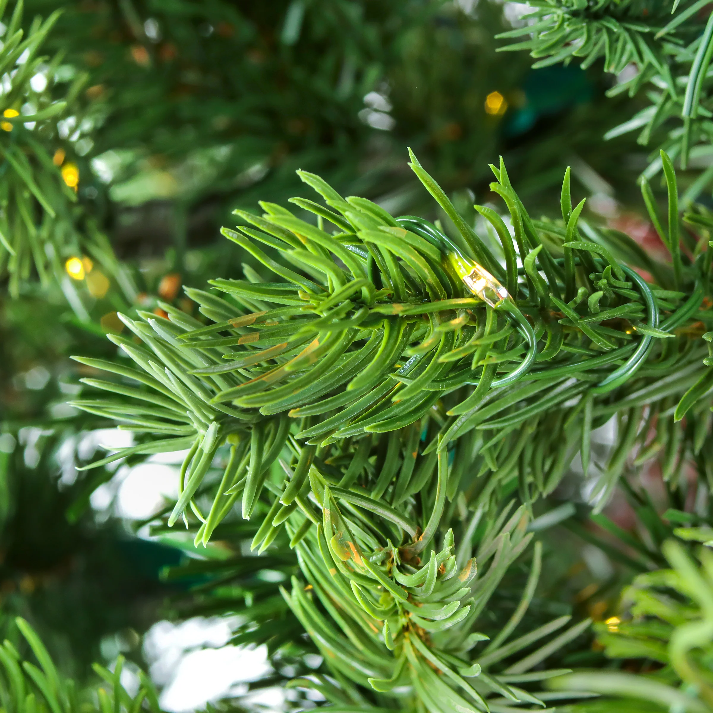 10 ft. Pre-Lit Lark Pine Feel Real Medium Tree with Warm White LED Rice Lights - Image 3