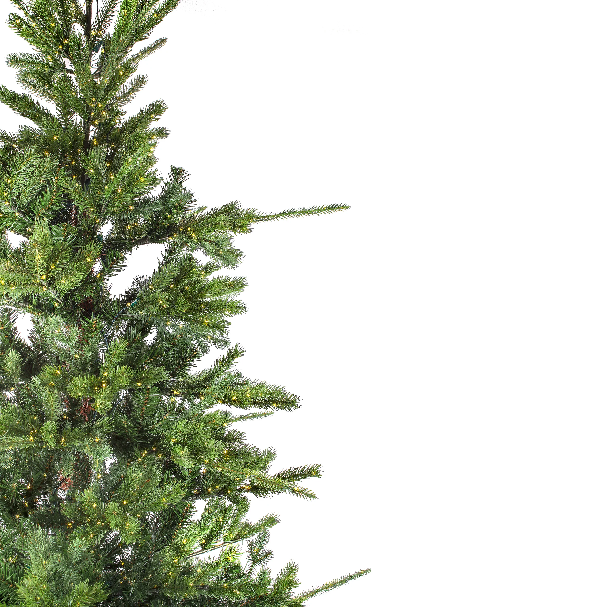 10 ft. Pre-Lit Lark Pine Feel Real Medium Tree with Warm White LED Rice Lights - Image 6