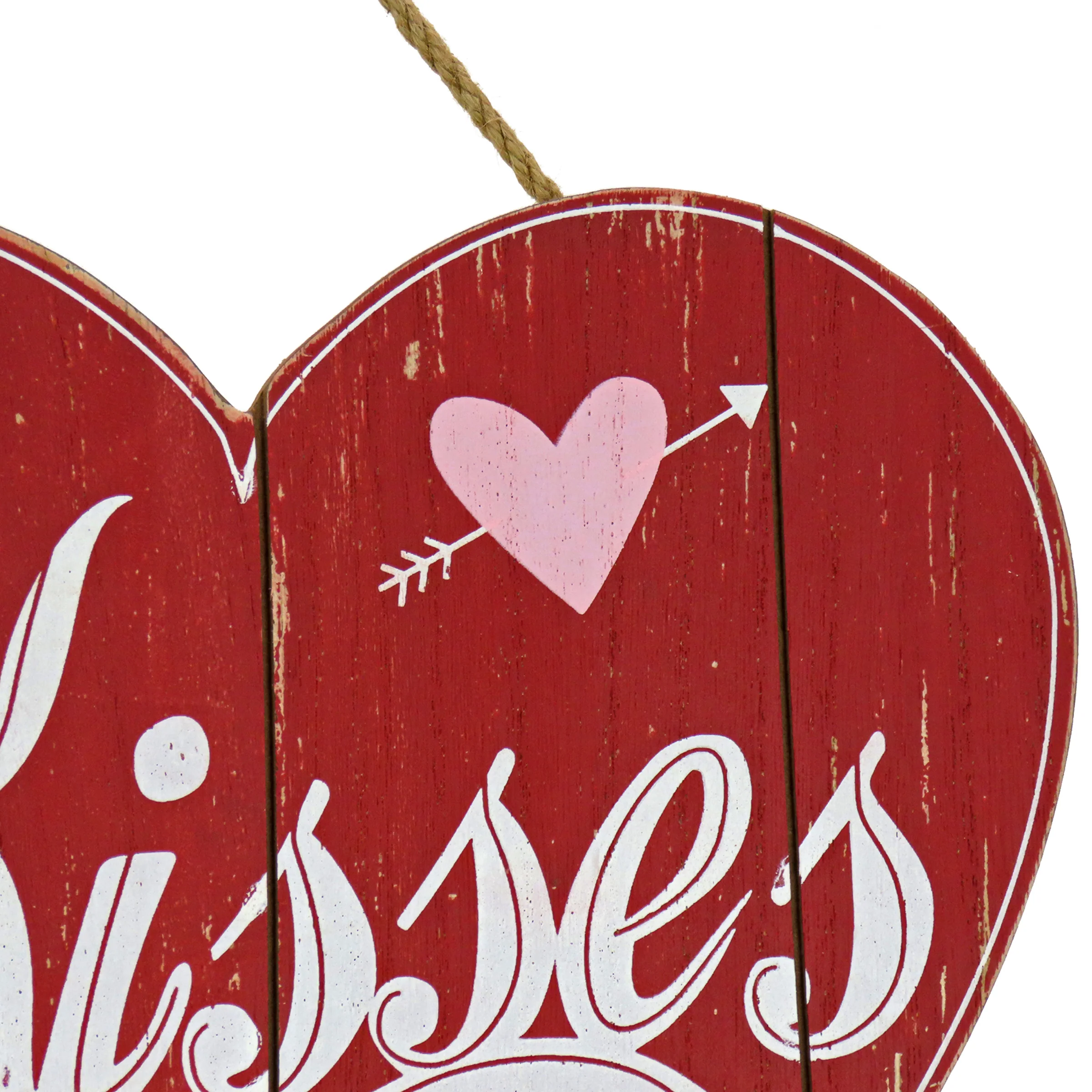 11 in. Valentine's 'Kisses' Wall Decor - Image 3