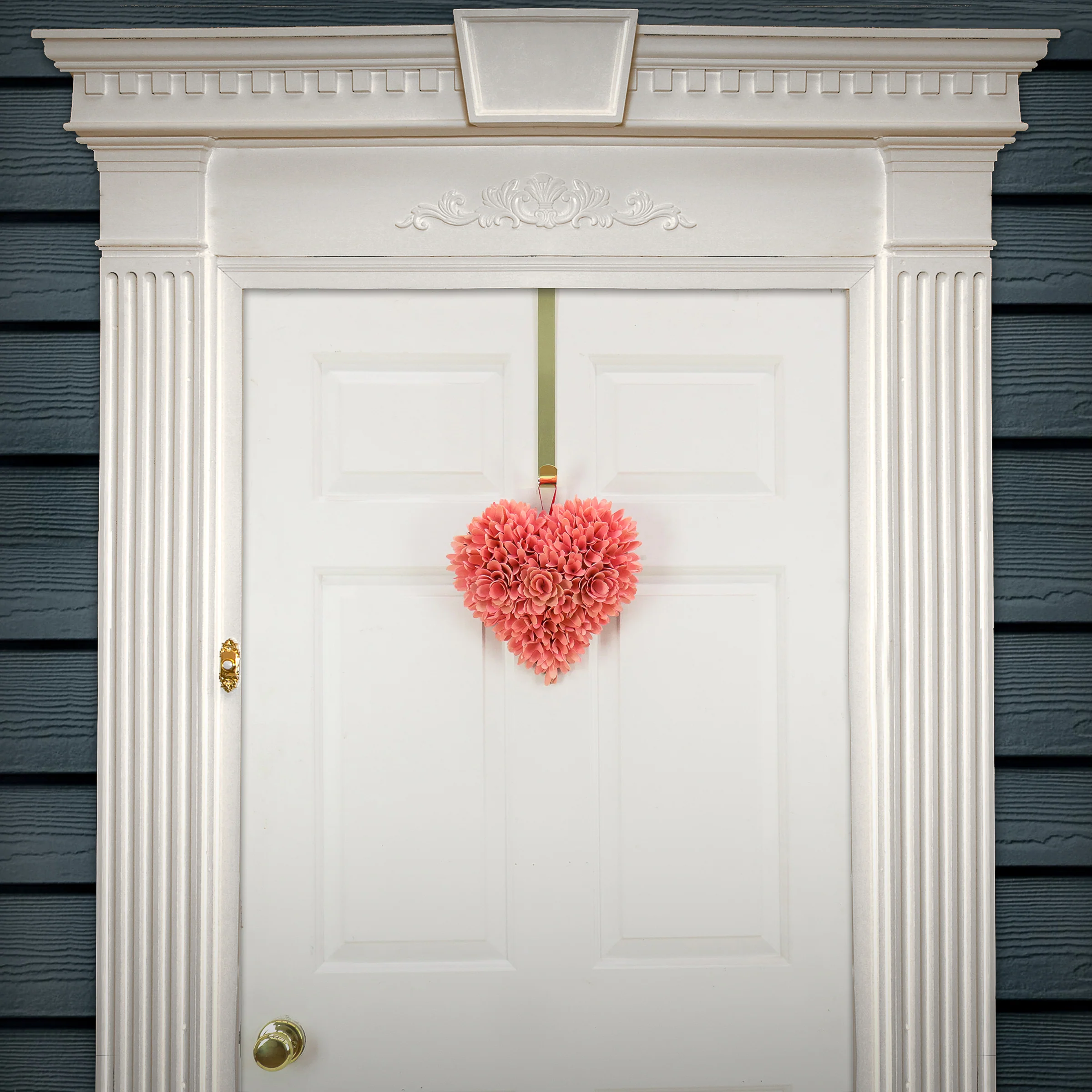Artificial Valentine's Heart, Decorated with Pink Roses, Valentine's Day Collection, 11 Inches - Image 2