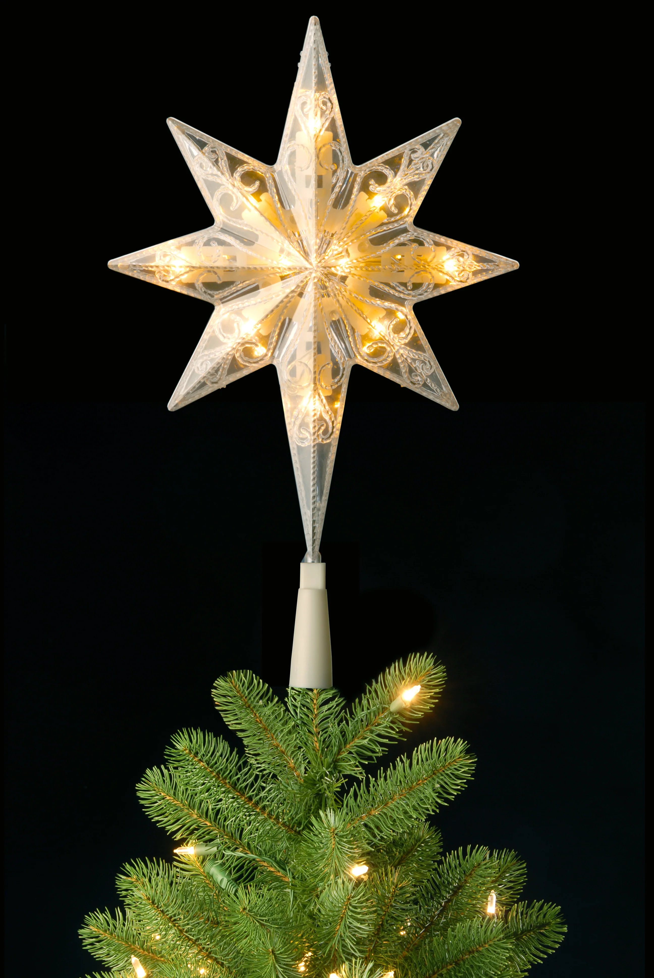 11 in. Tree Top Star with Warm White LED Lights - Image 2