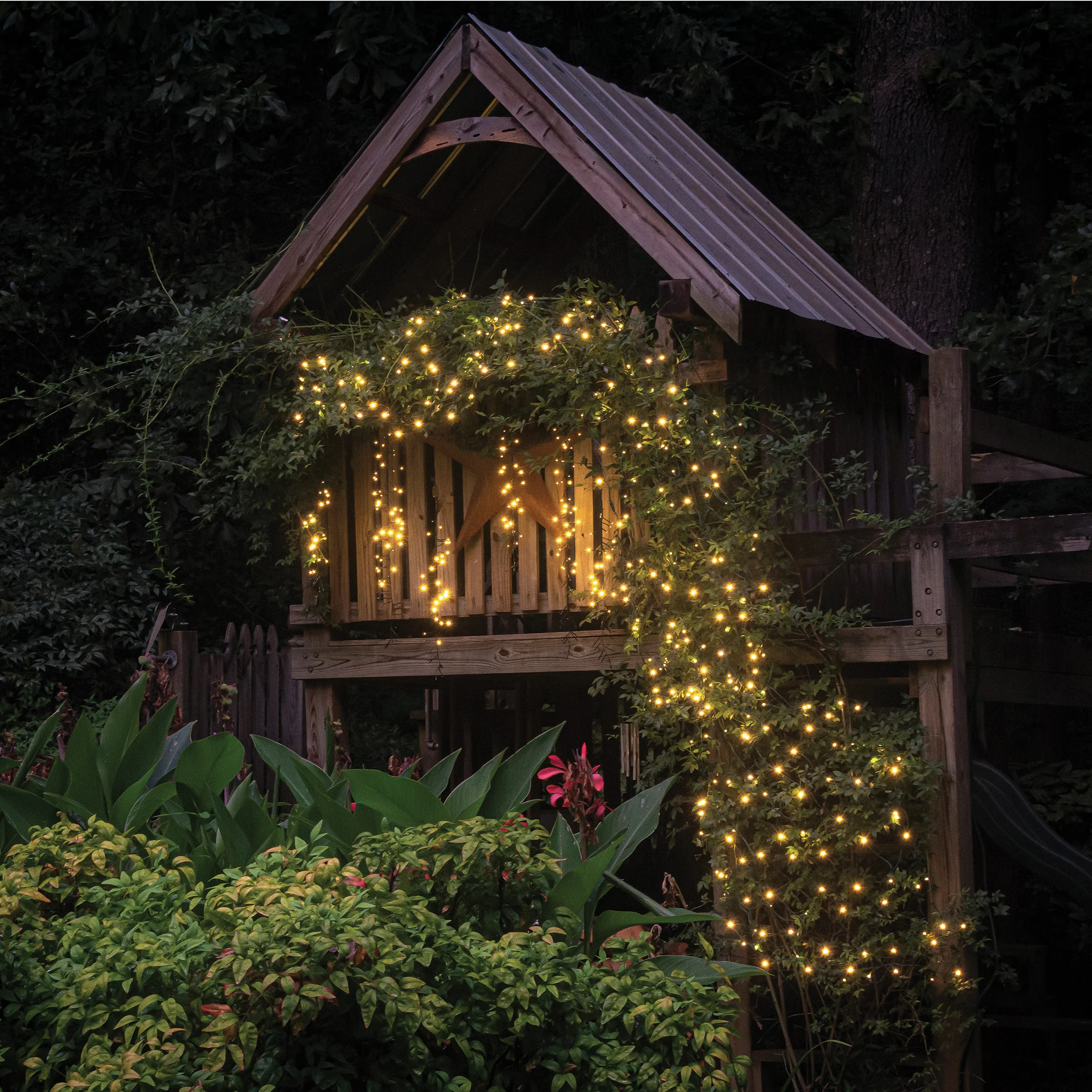 12 ft. Meteor Shower Cascading LED String Lights, 128 Warm White Plug-In Christmas Lights, Indoor/Outdoor Holiday Décor, Pack of 3 - Image 2