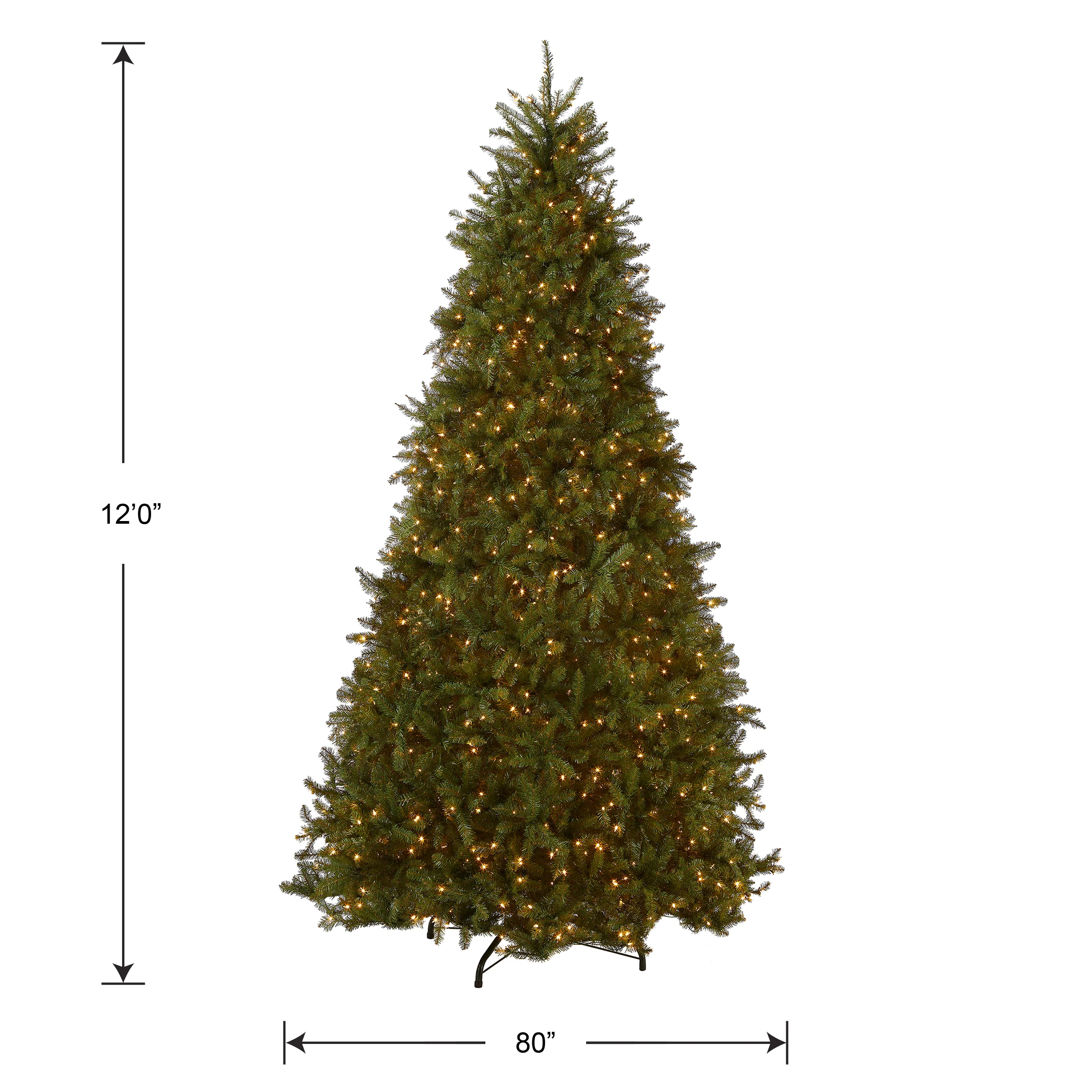 12 ft. Pre-Lit Dunhill Fir Tree with Clear Lights, Plug-In - Image 9