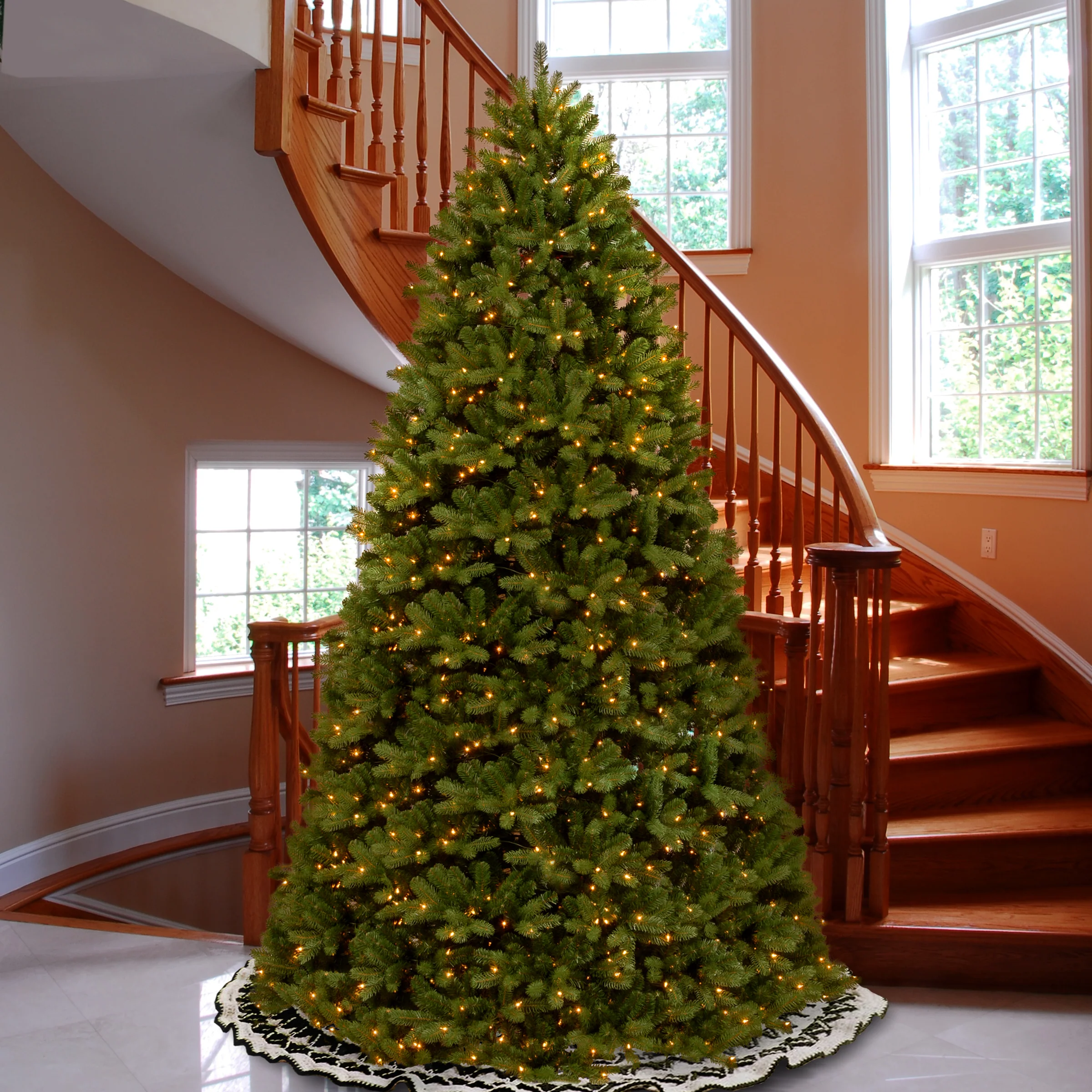 12 ft. Pre-Lit Newberry Spruce Tree with PowerConnect Dual Color LED Lights, Plug-In - Image 3