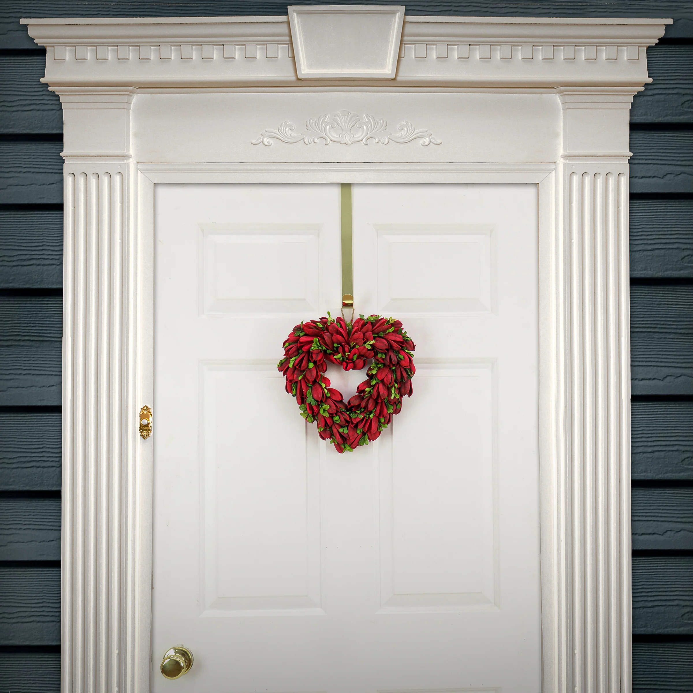 12 in. Red Petals and Leaves Floral Valentine’s Heart - Image 2