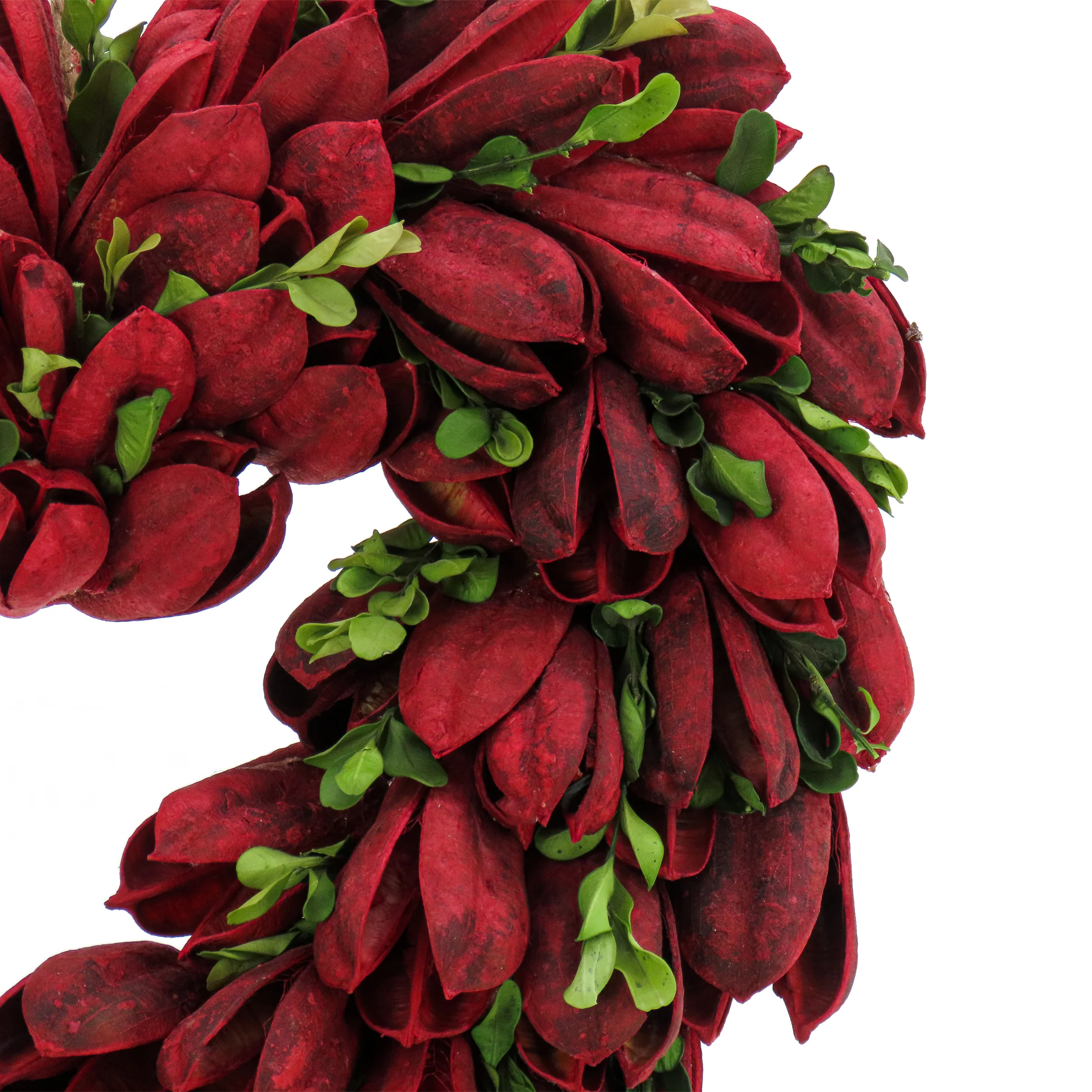 12 in. Red Petals and Leaves Floral Valentine’s Heart - Image 3
