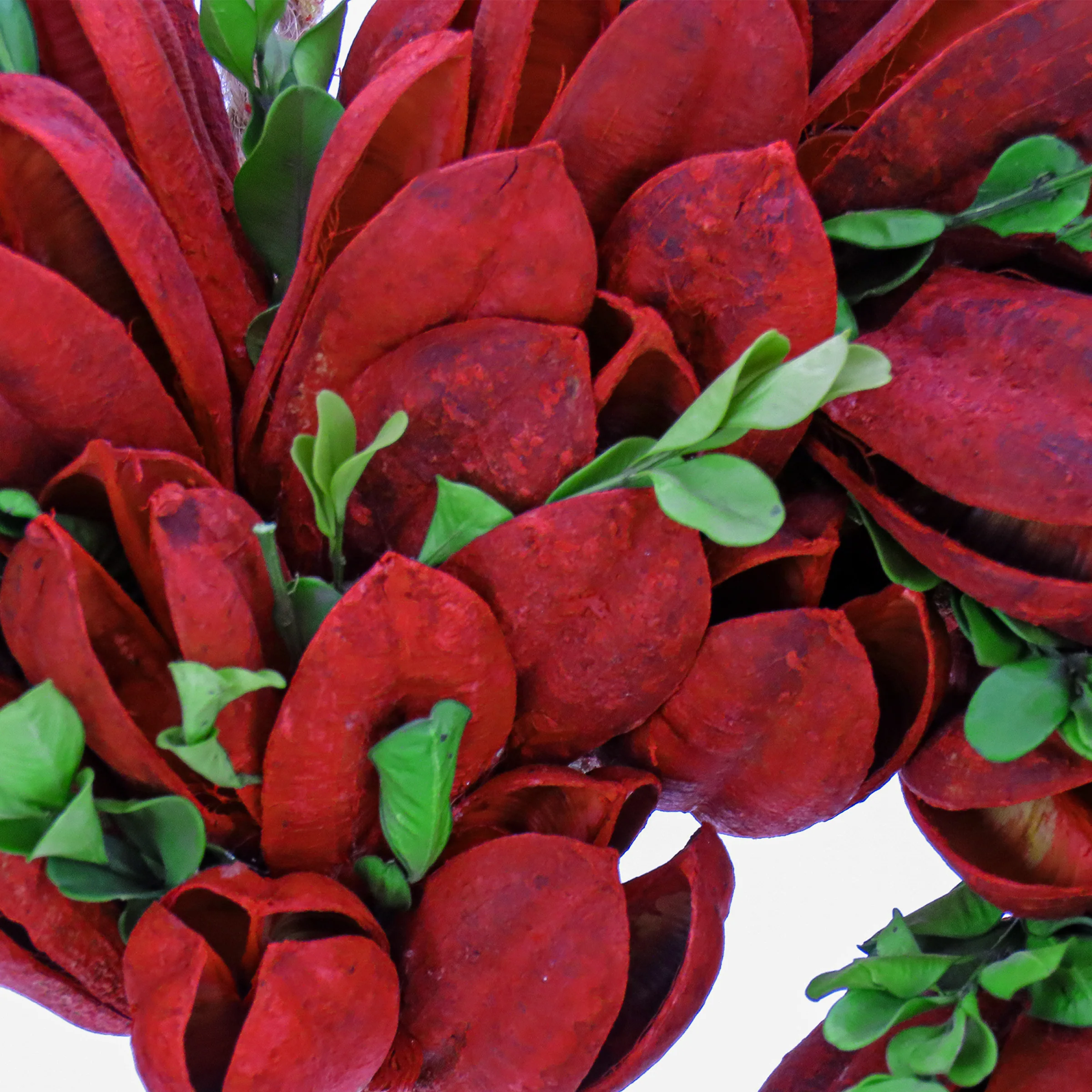 12 in. Red Petals and Leaves Floral Valentine’s Heart - Image 5
