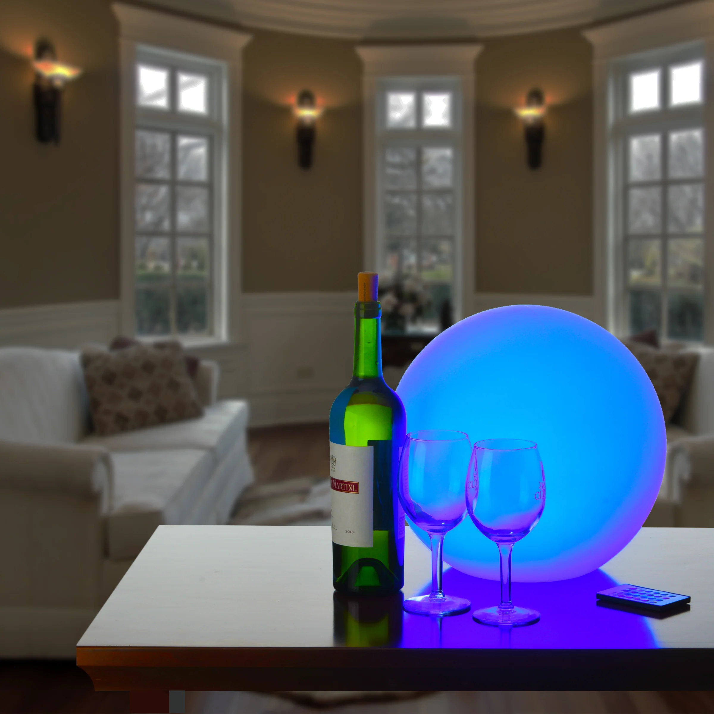 12 in. Sealed Orb with Color Changing LED Lights - Image 2