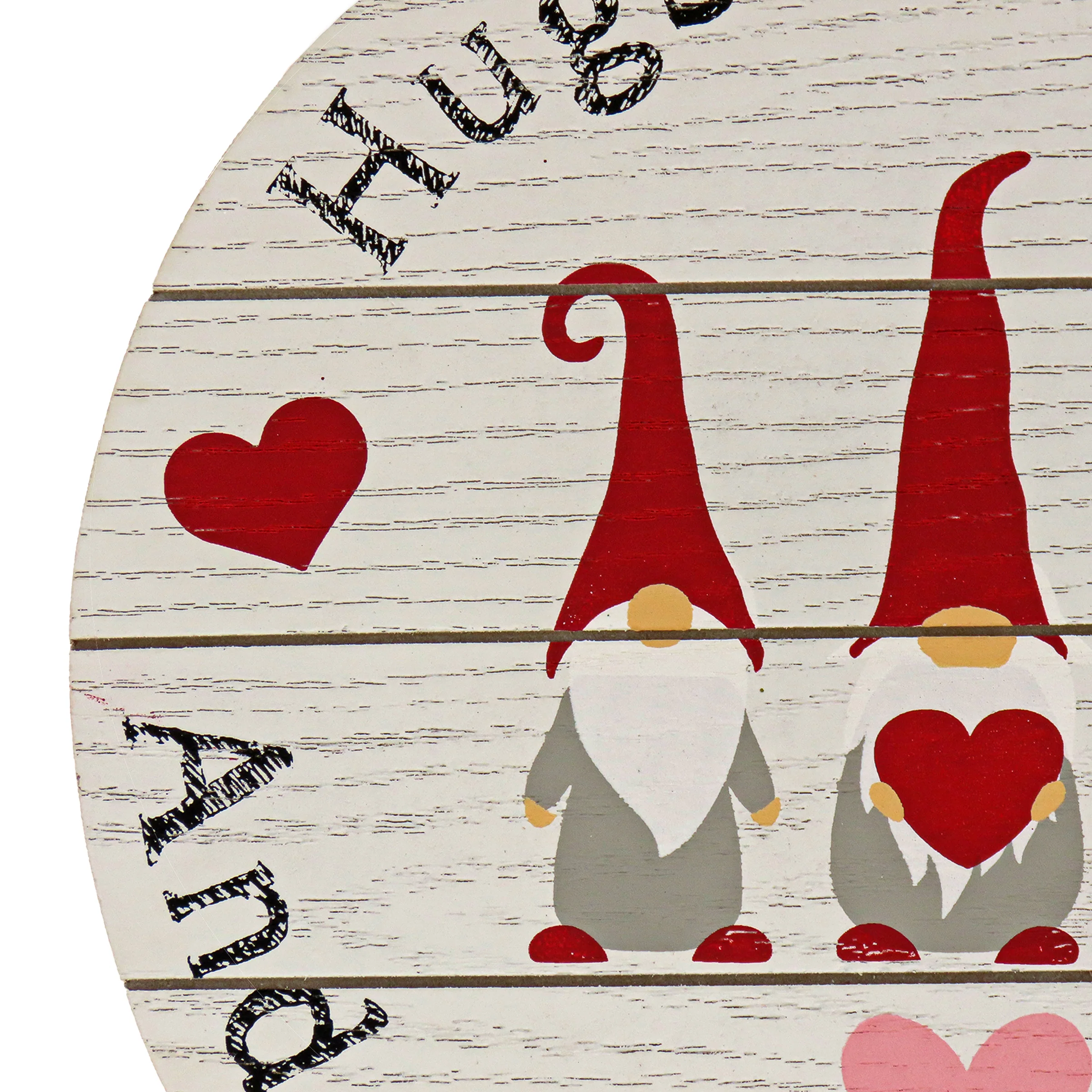 Valentine's Gnomes Hanging Wall Decoration, White, Valentine's Day Collection, 12 Inches - Image 3