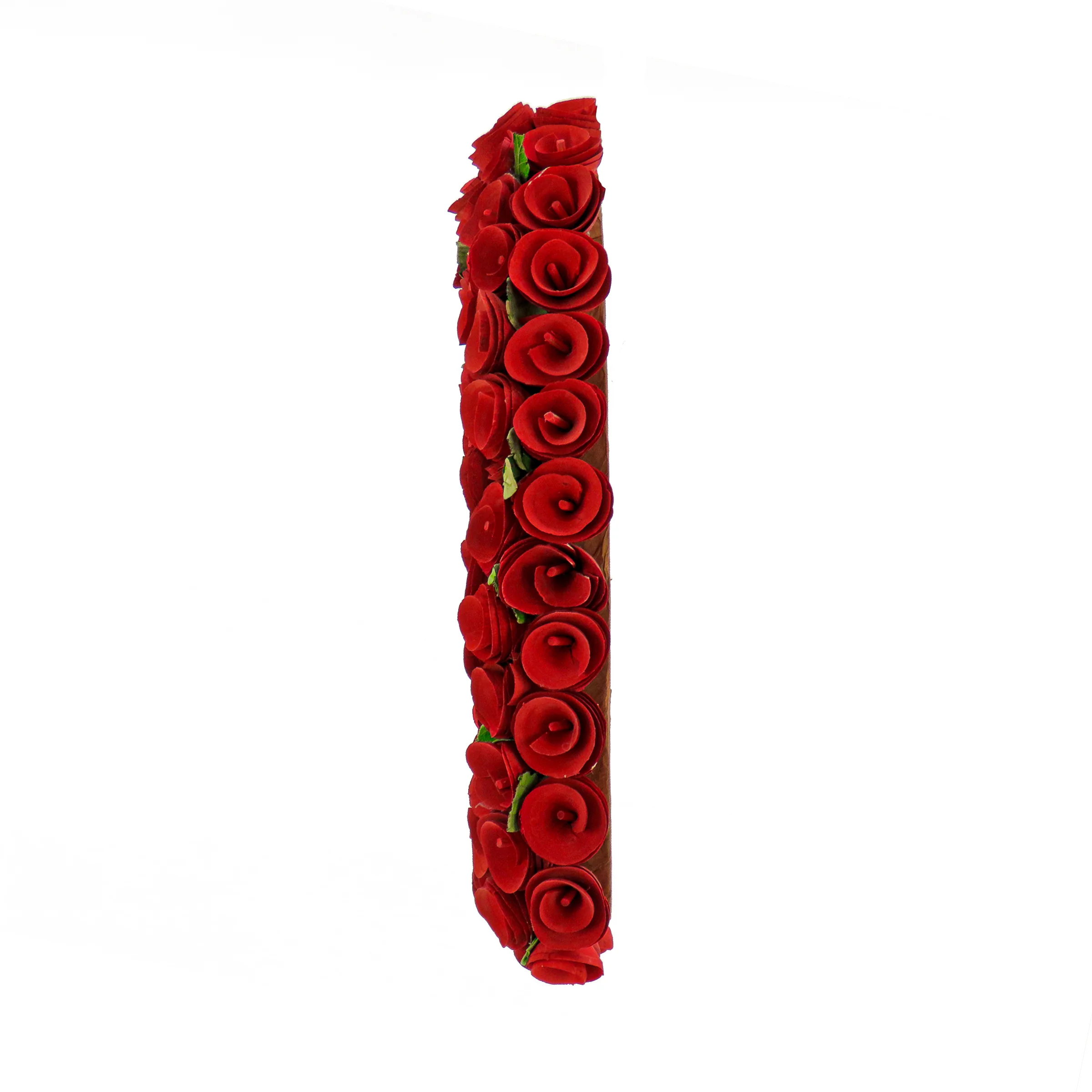 Artificial Valentine's Heart Wreath, Decorated with Red Roses, Valentine's Day Collection, 13 Inches - Image 4
