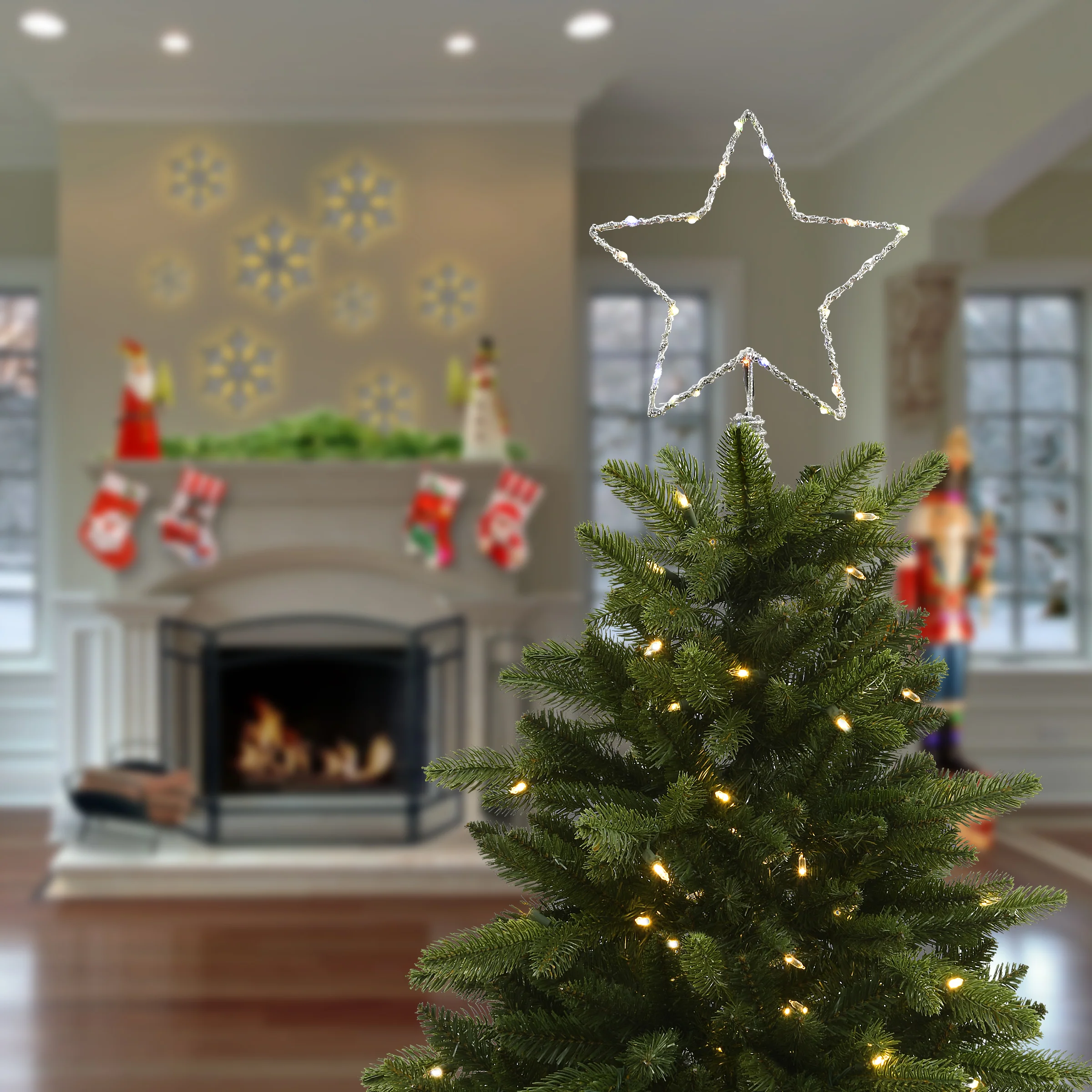 13.5 in. Open Star Tree Top for Artificial Trees with Dual Color Lights, Plug-In - Image 2
