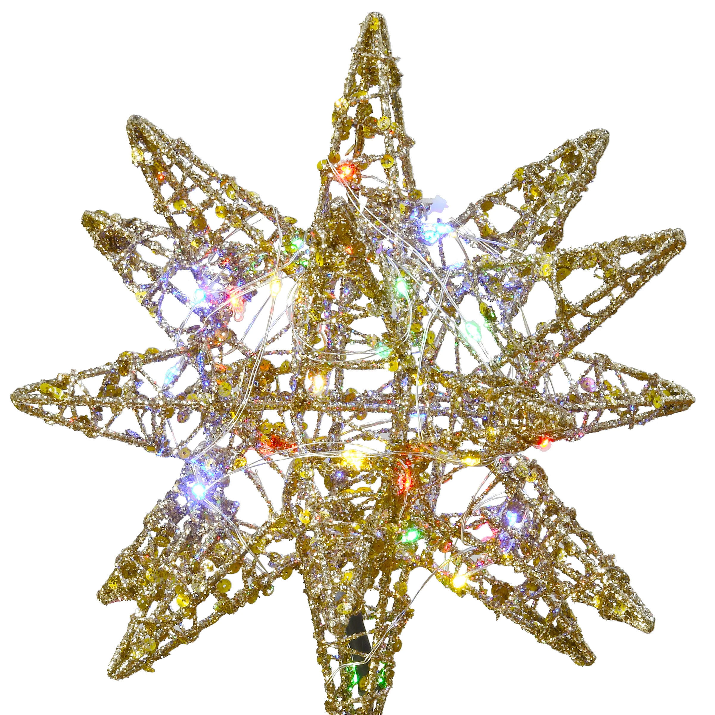 14.5 in. Falling Star Tree Top for Artificial Trees with Dual Color Lights, Plug-In - Image 3