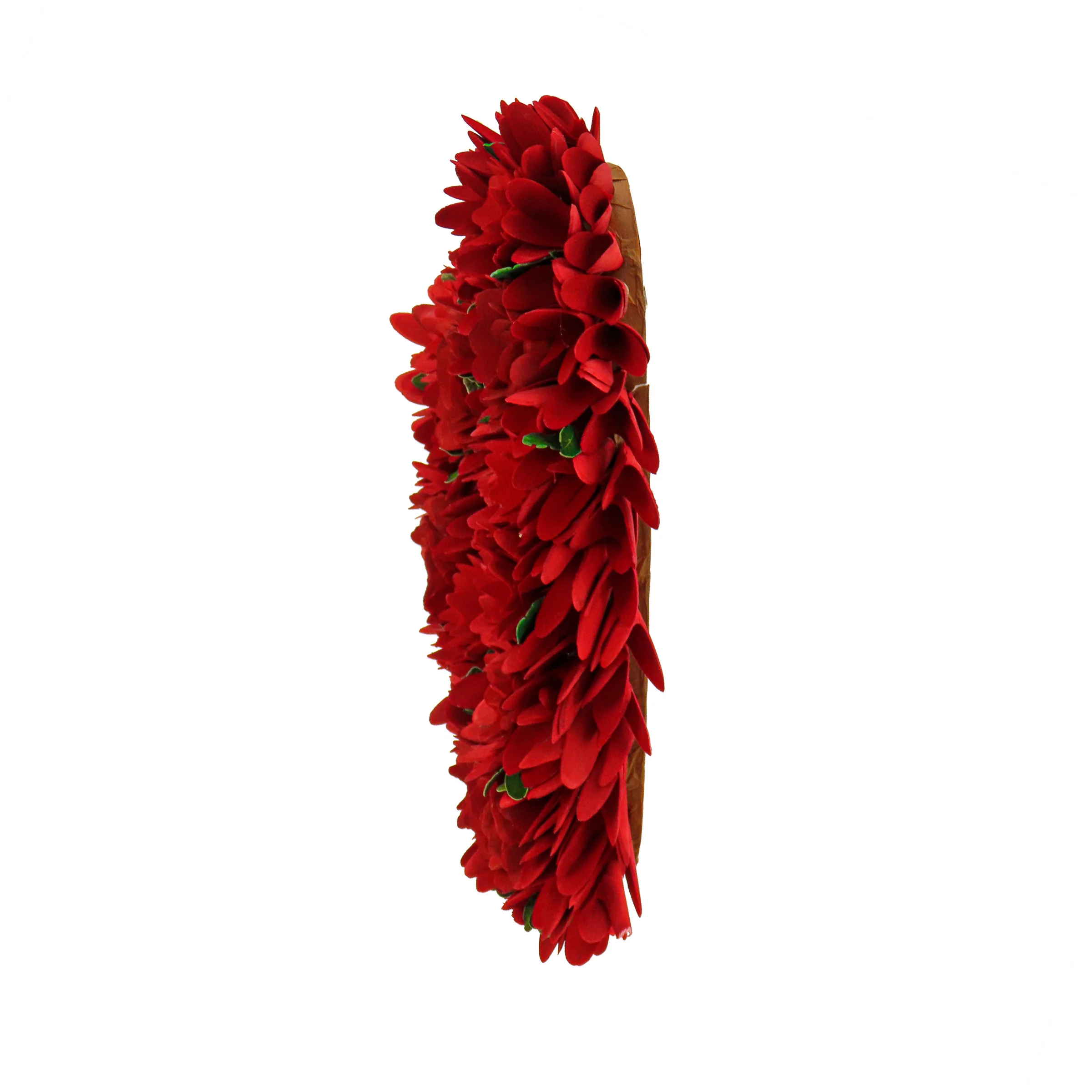 Artificial Valentine's Wreath, Decorated with Red Roses, Valentine's Day Collection, 14 Inches - Image 4