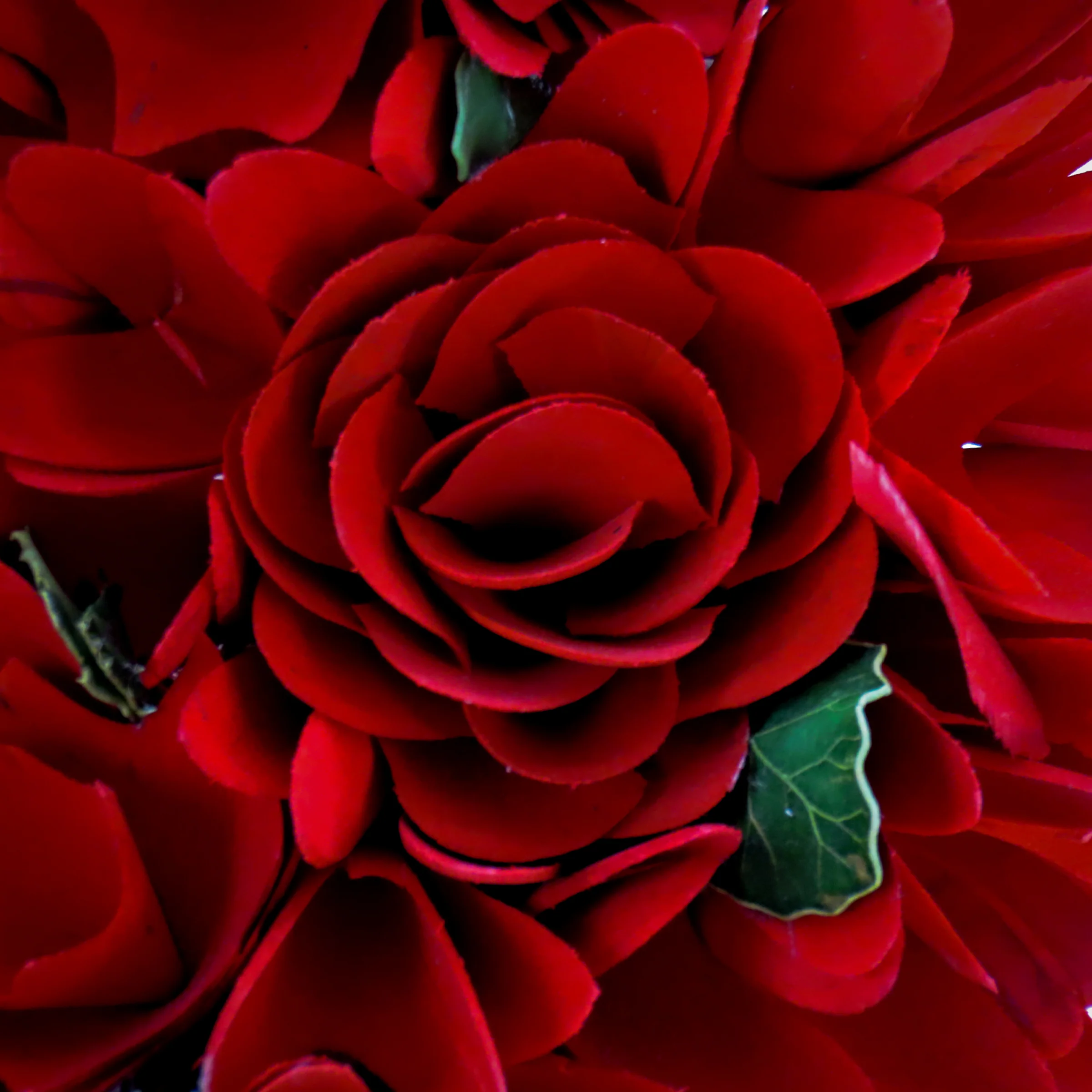 Artificial Valentine's Wreath, Decorated with Red Roses, Valentine's Day Collection, 14 Inches - Image 5