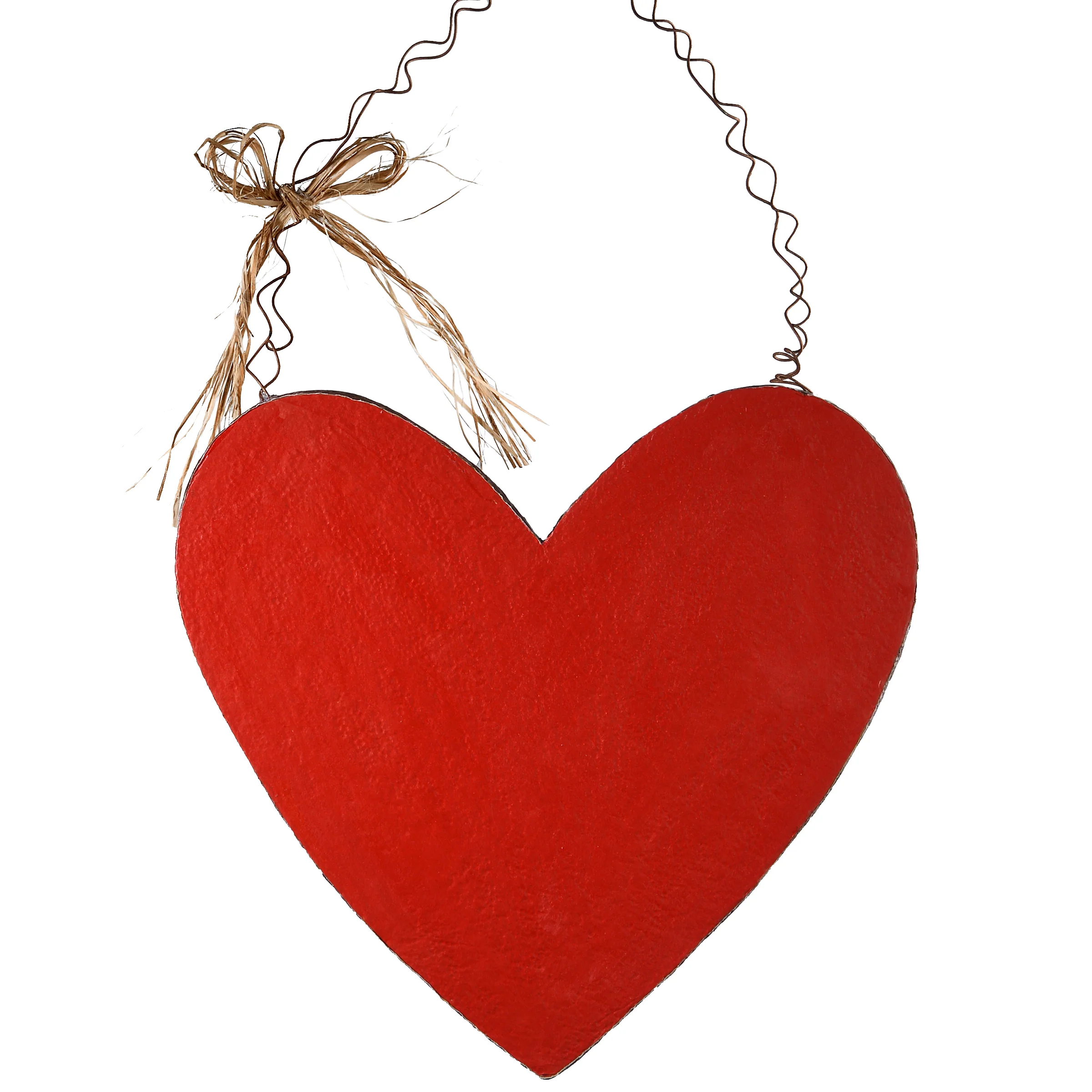 14 in. Valentine's Wooden Heart Hanging Decoration - Image 3