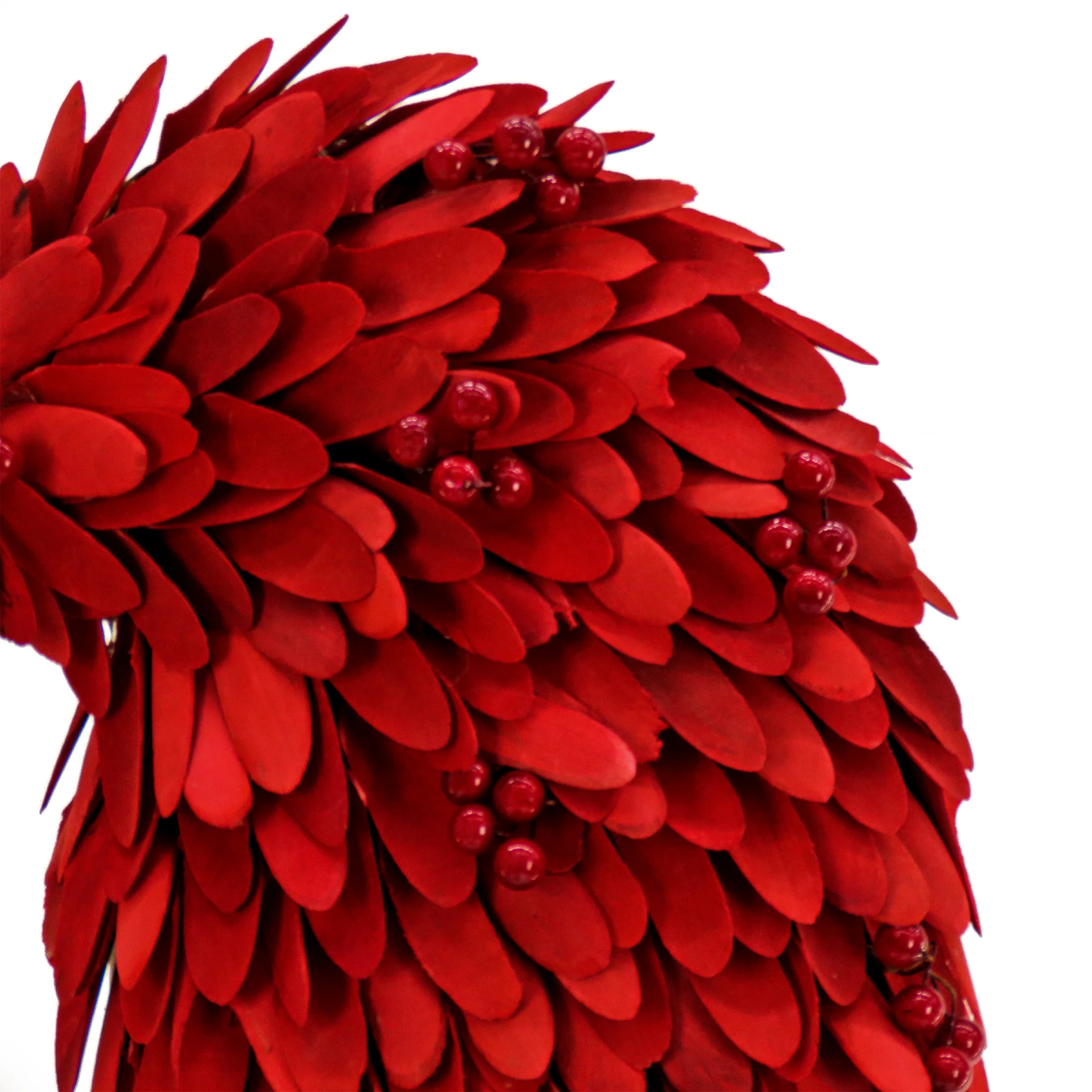 16 in. Valentine's Angel Wings Decorated with Red Petals - Image 3
