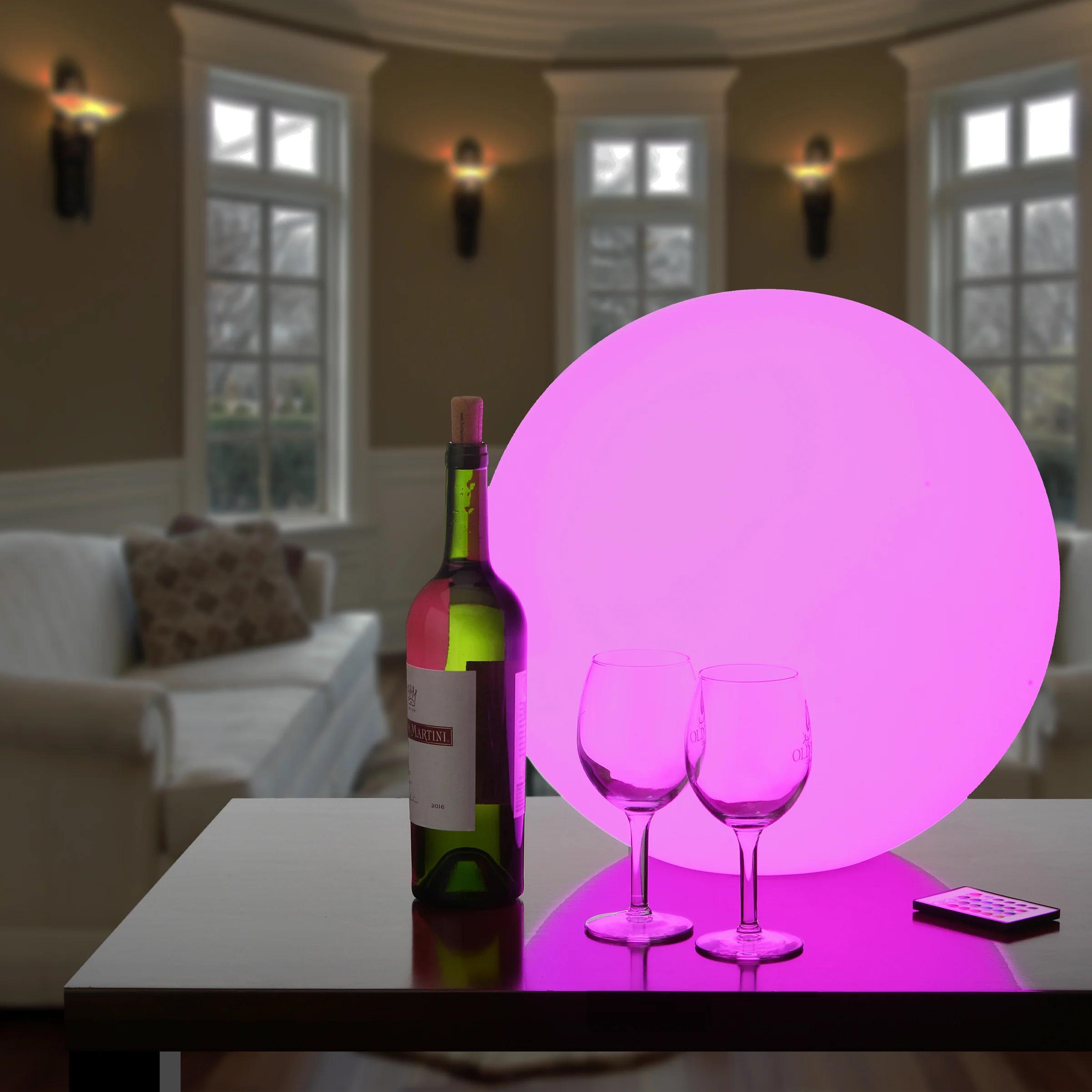 16 in. Sealed Orb with Color Changing LED Lights - Image 2