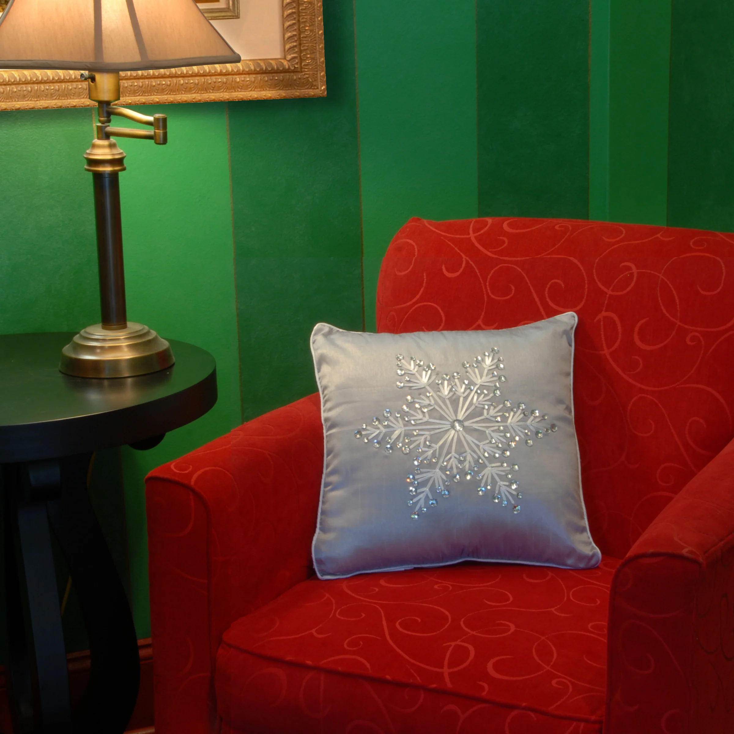 16 in Snowflake Pillow - Image 2