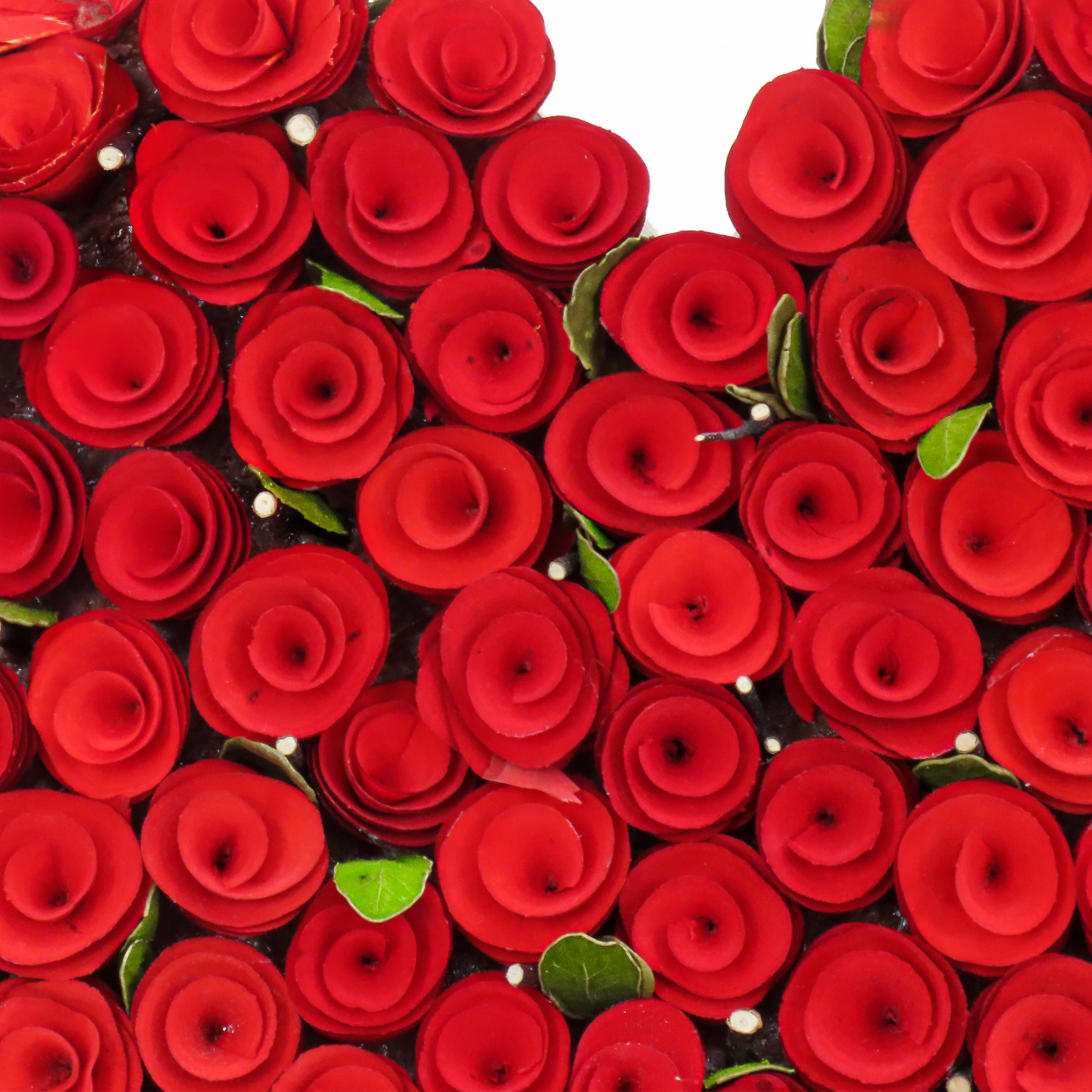 17 in. Valentine's Red Roses Heart - Image 3