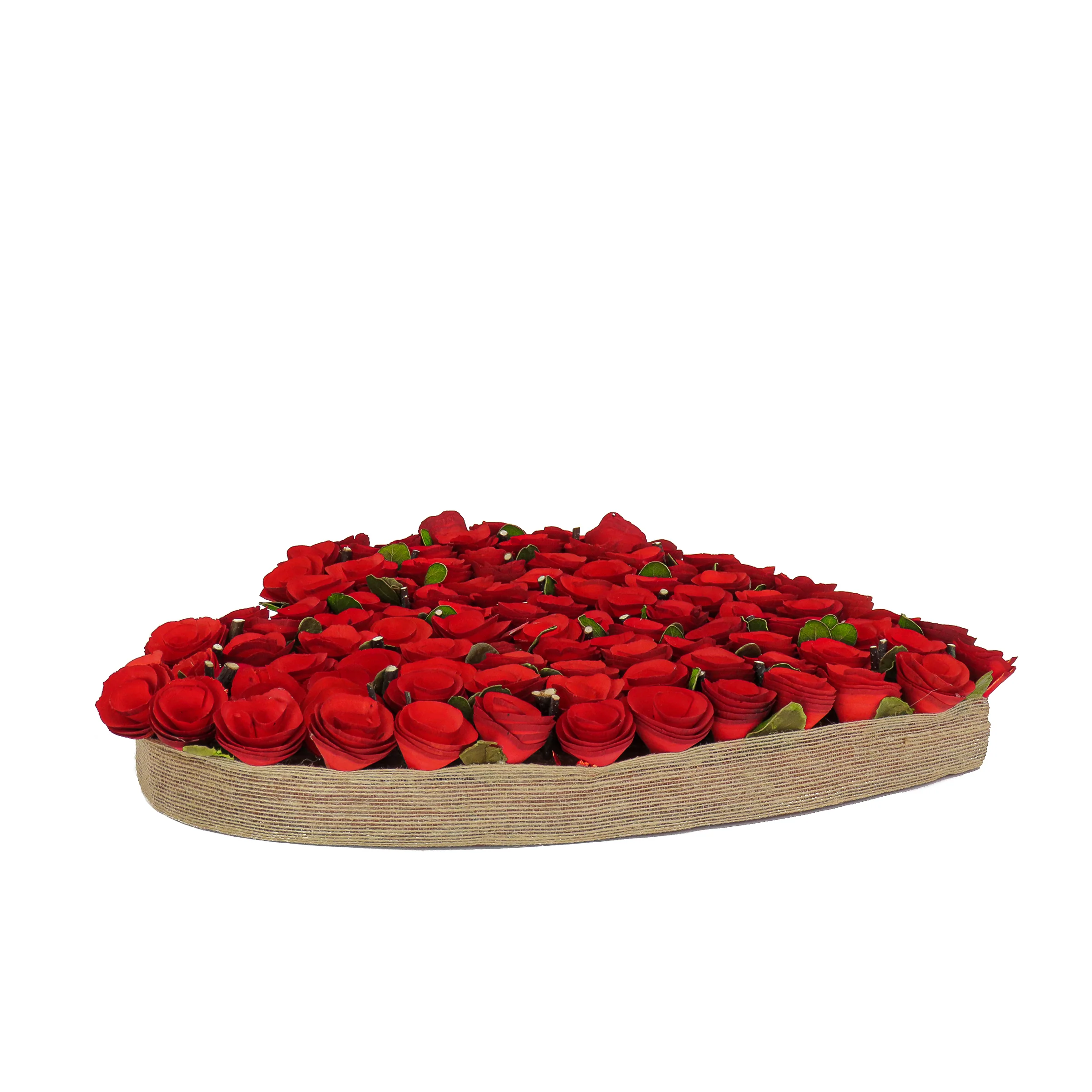 17 in. Valentine's Red Roses Heart - Image 4