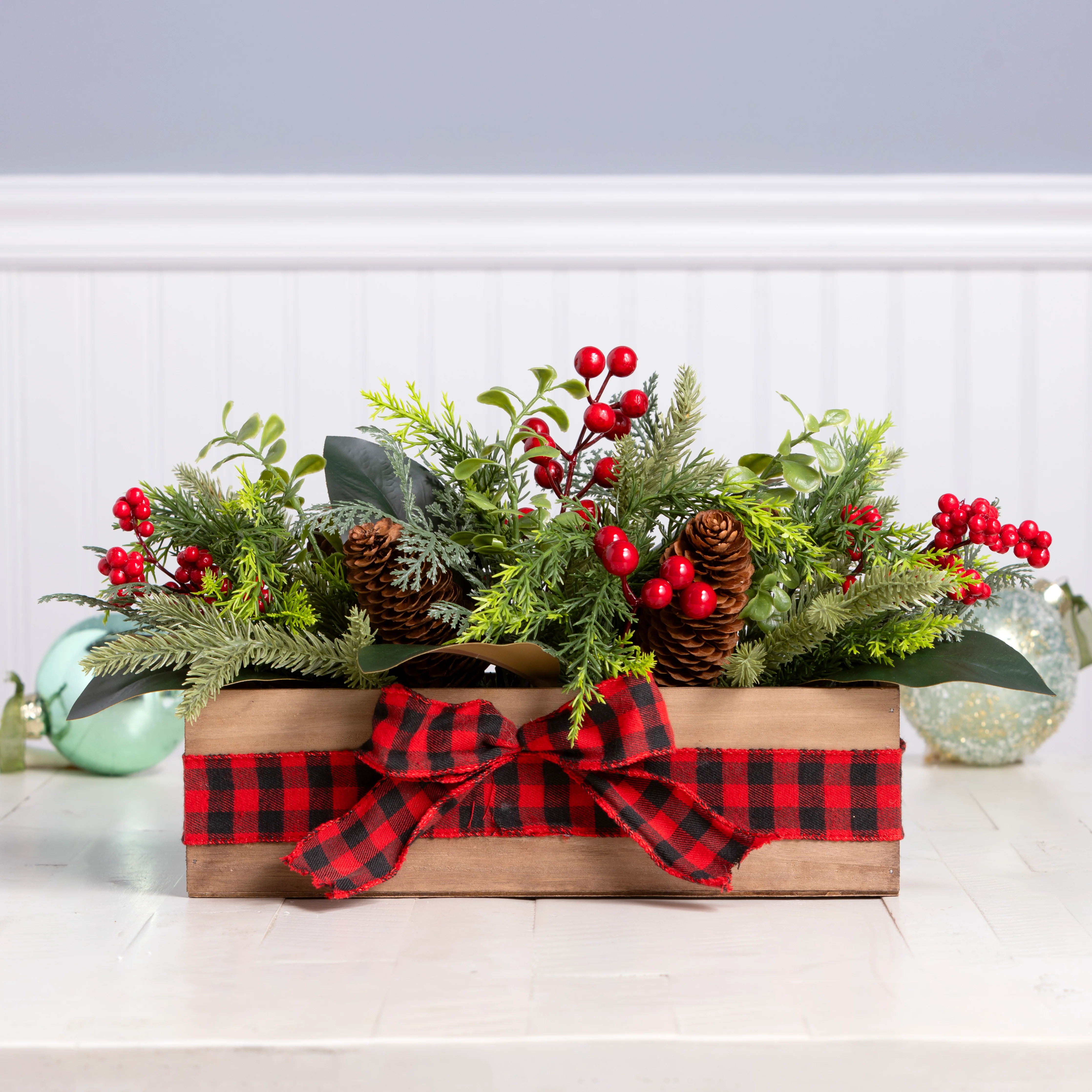 17 in. Christmas Classic Centerpiece - Image 2