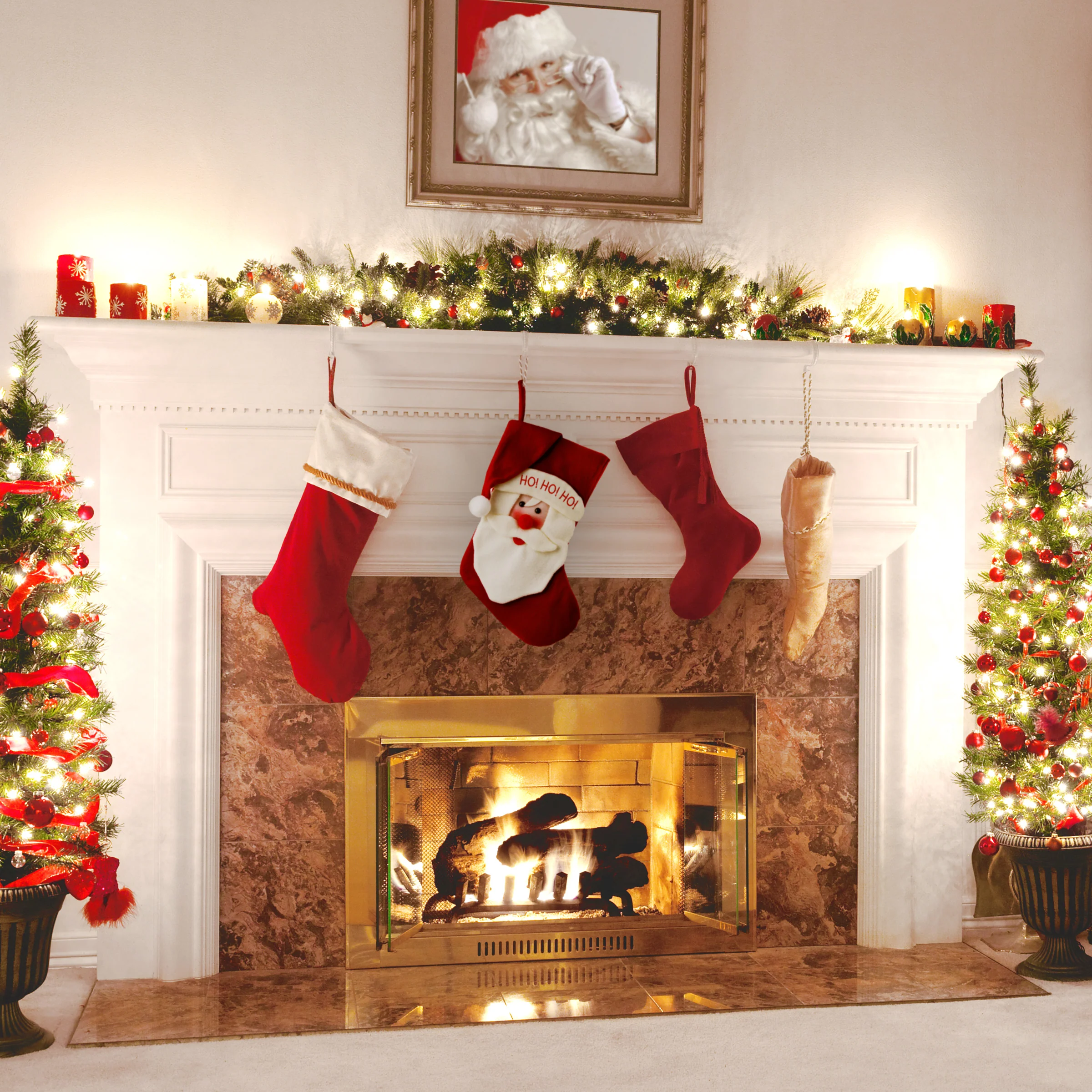 18 in. General Store Collection Ho! Ho! Ho! Santa Stocking - Image 2