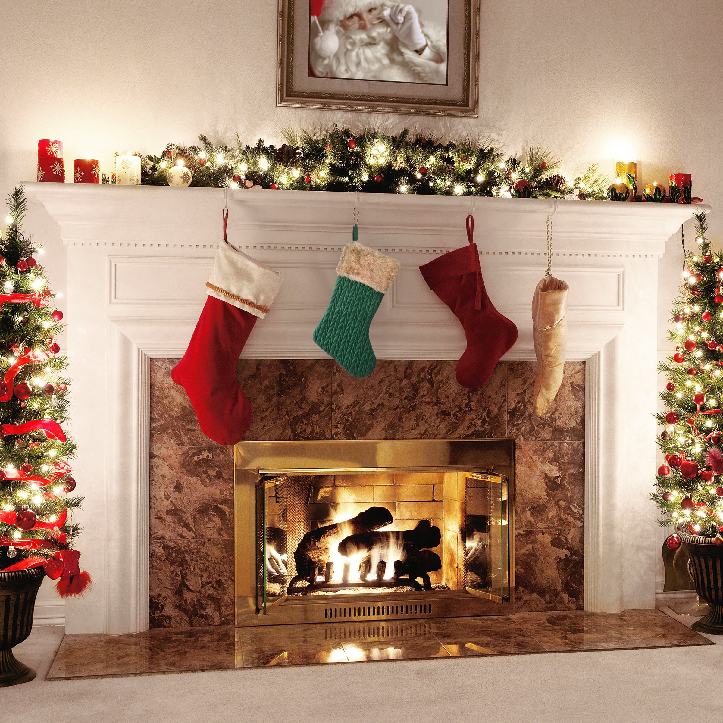 19 in. Rural Homestead Collection Quilted Stocking - Image 2