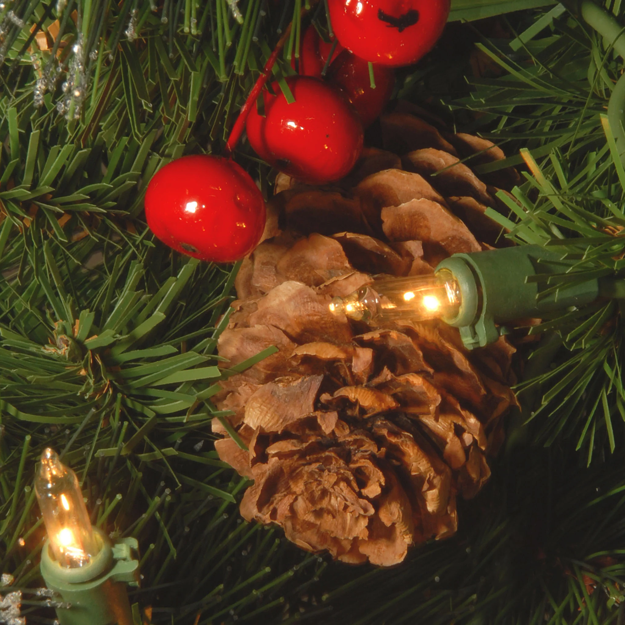 2 ft. Pre-Lit Crestwood Spruce Tree with Clear Lights, Plug-In - Image 3
