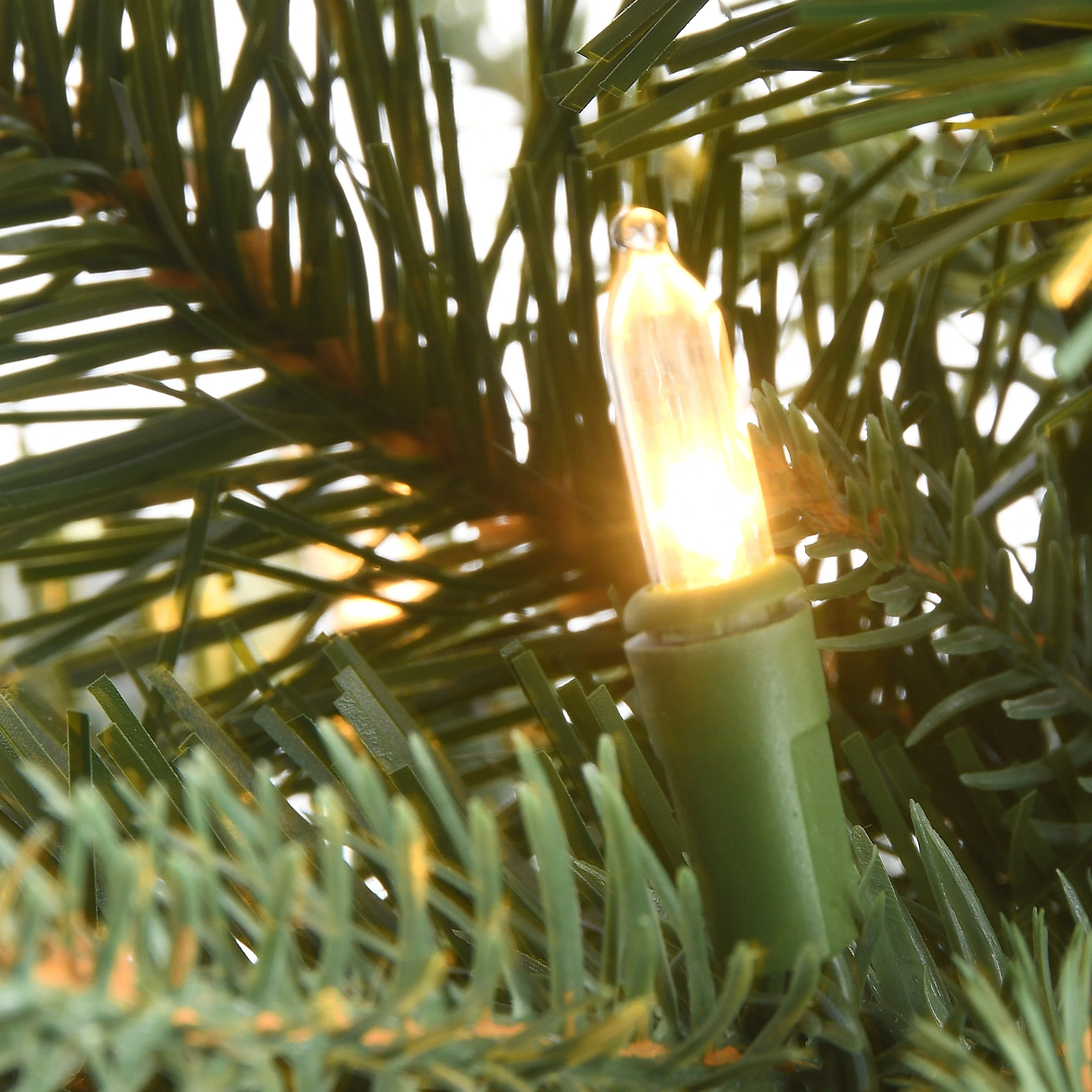 2 ft. Pre-Lit Happy Hill Pine Tree with LED Lights, Plug-In - Image 3