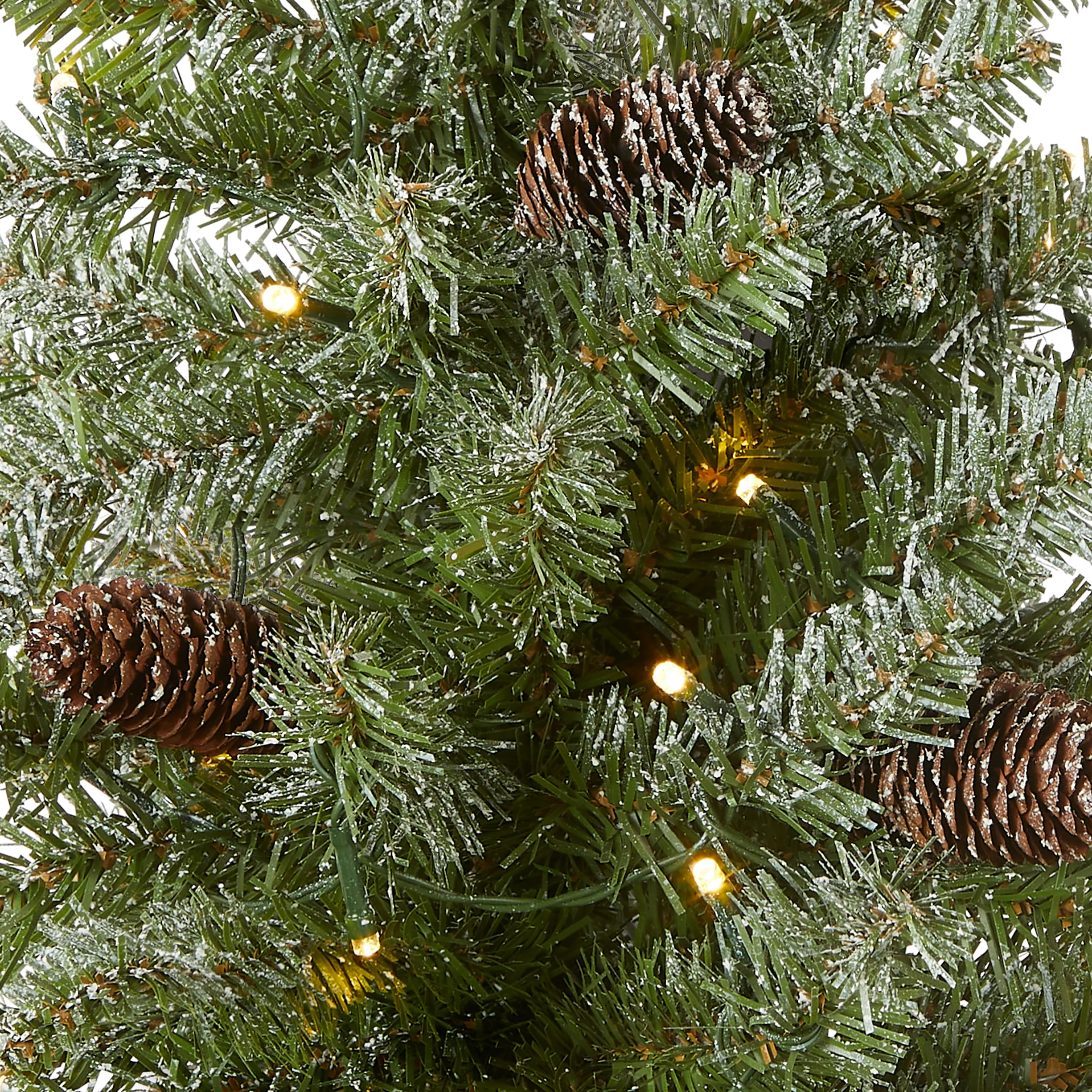 2 ft. Pre-Lit Snowy Concolor Fir Tree with LED Lights - Image 3
