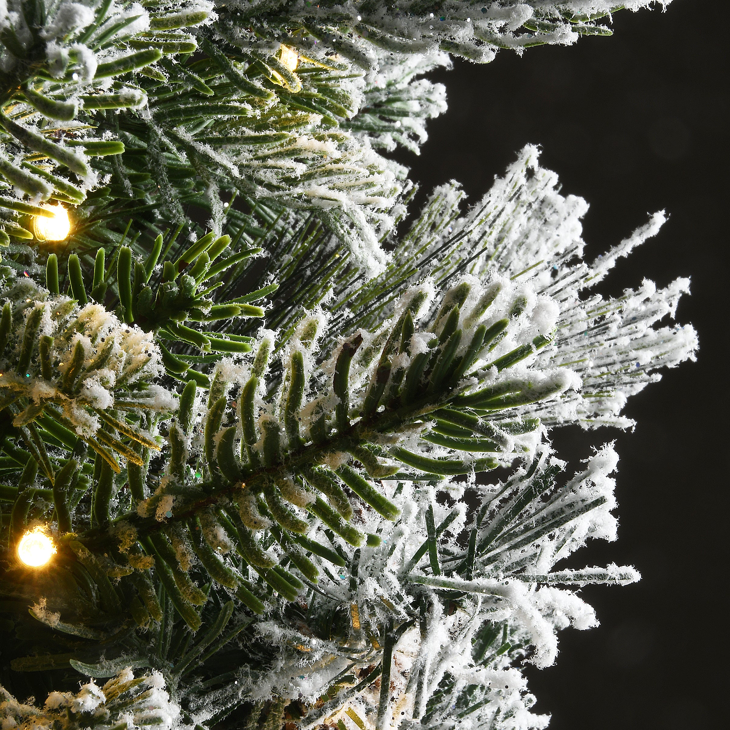 2 ft. Pre-Lit Snowy Redmond Pine Tree with LED Lights - Image 5
