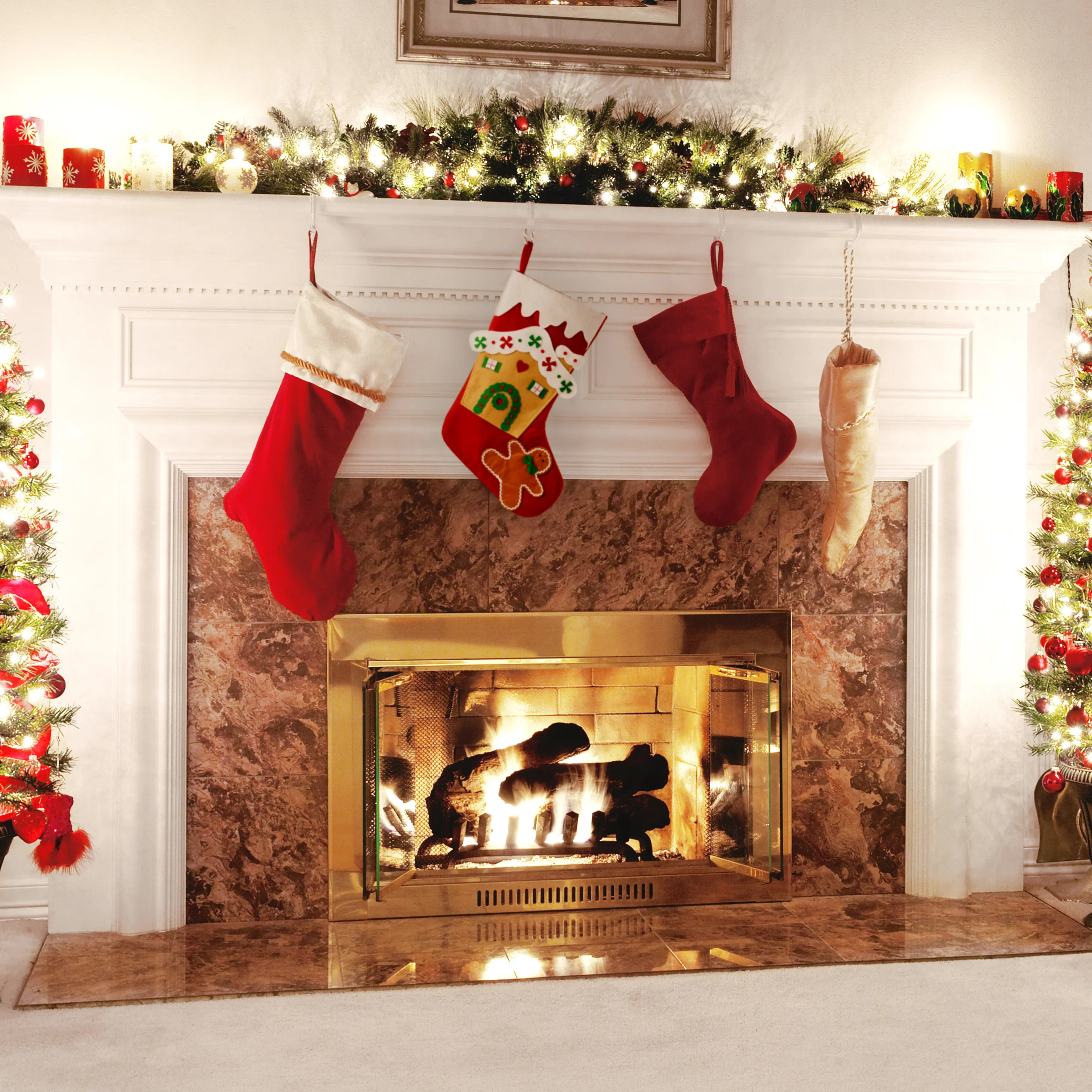20 in. Be Merry Collection Gingerbread House Stocking - Image 2