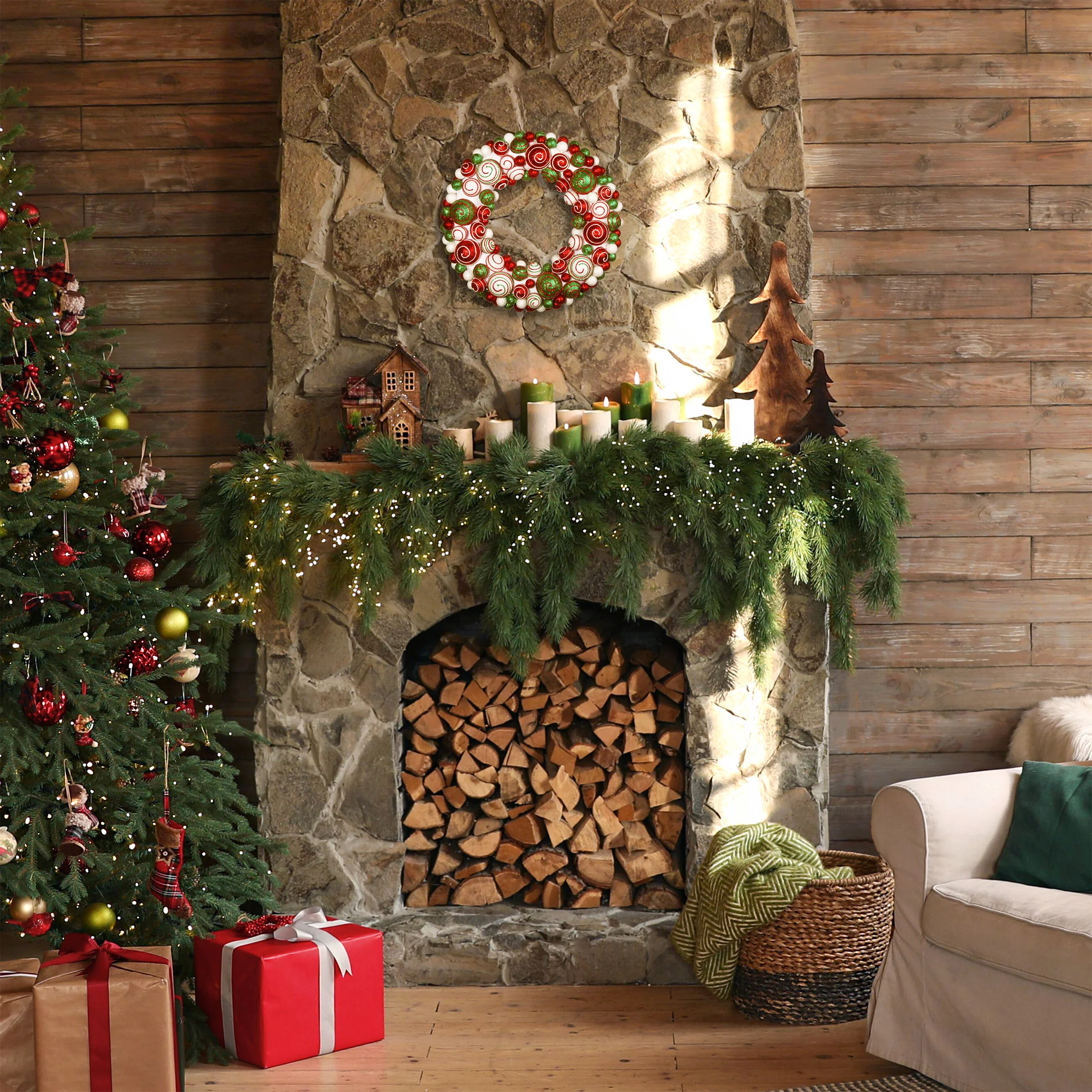 20 in. Ornament Wreath - Image 2