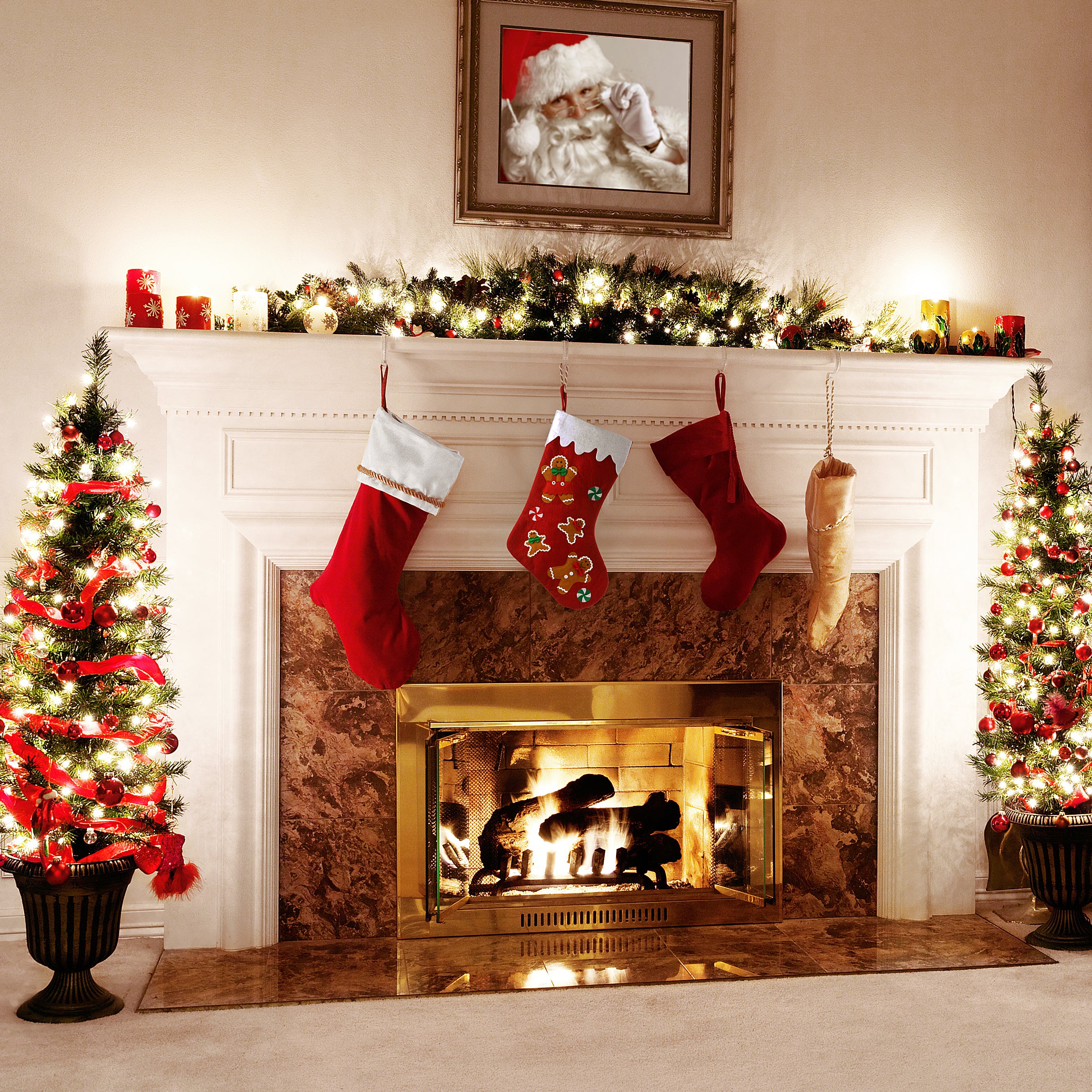 20 in. Be Merry Collection Gingerbread Stocking - Image 2