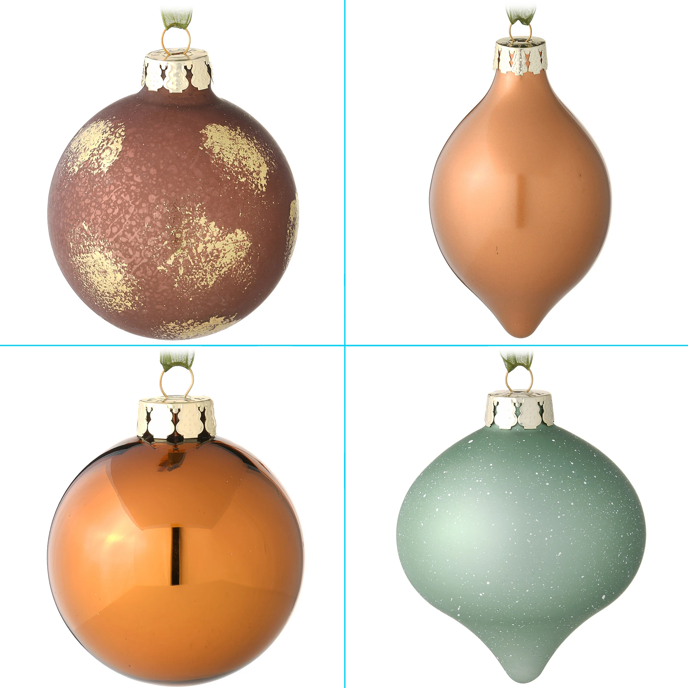 20-Piece Christmas Tree Ornament Set, Alpine Collection - Image 3