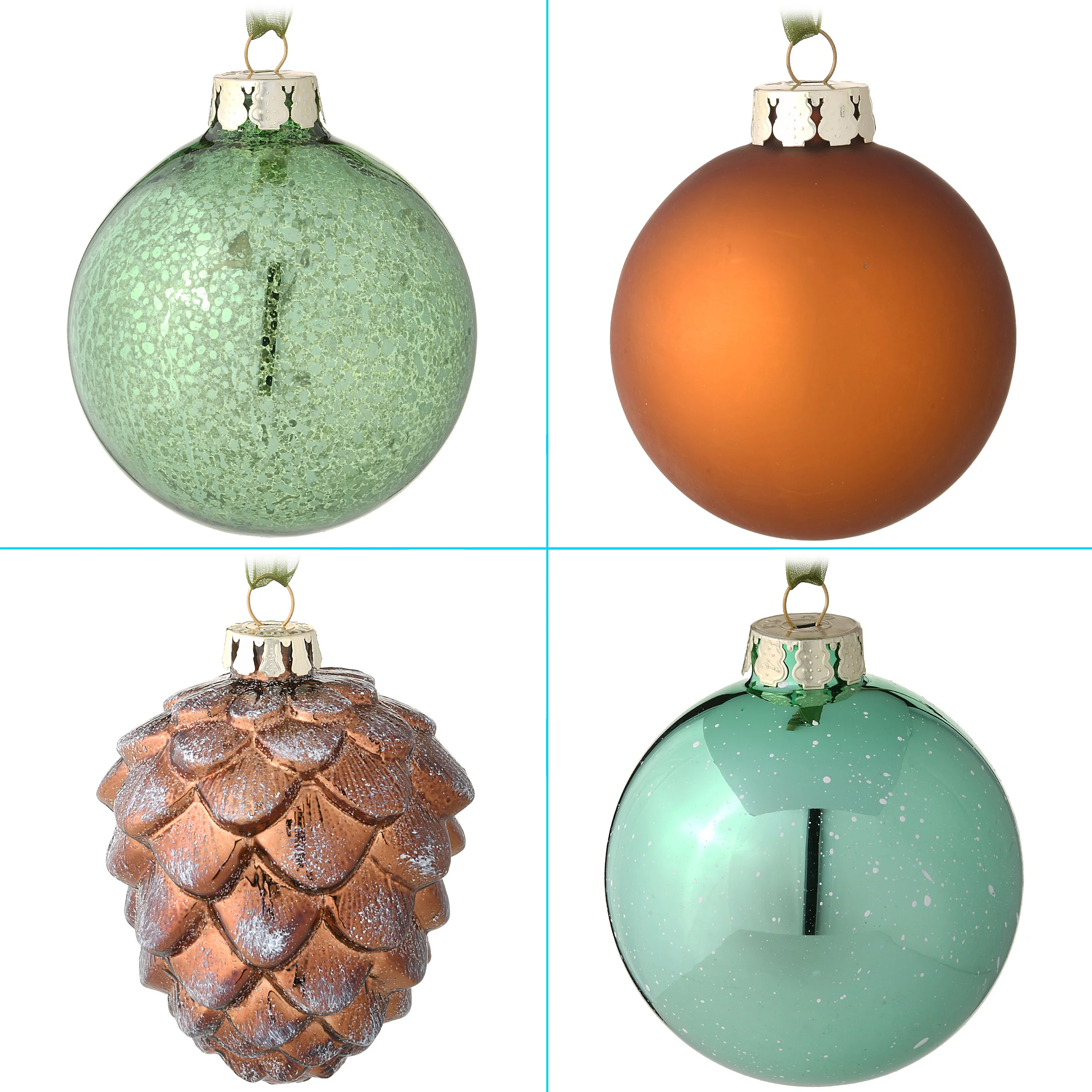 20-Piece Christmas Tree Ornament Set, Alpine Collection - Image 4