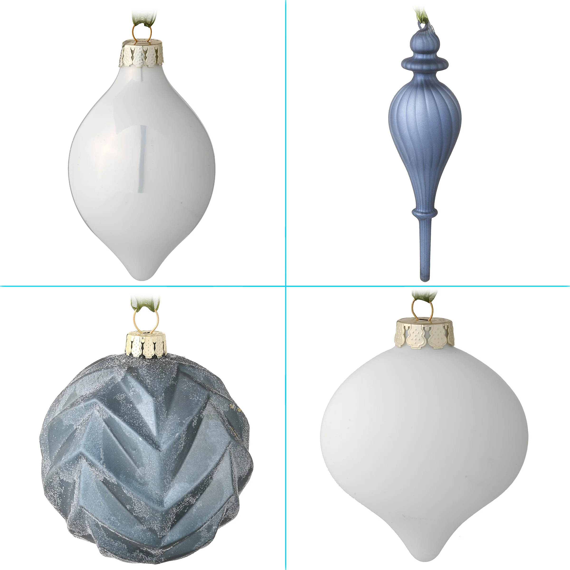 20-Piece Christmas Tree Ornament Set, Arctic Lights Collection - Image 3