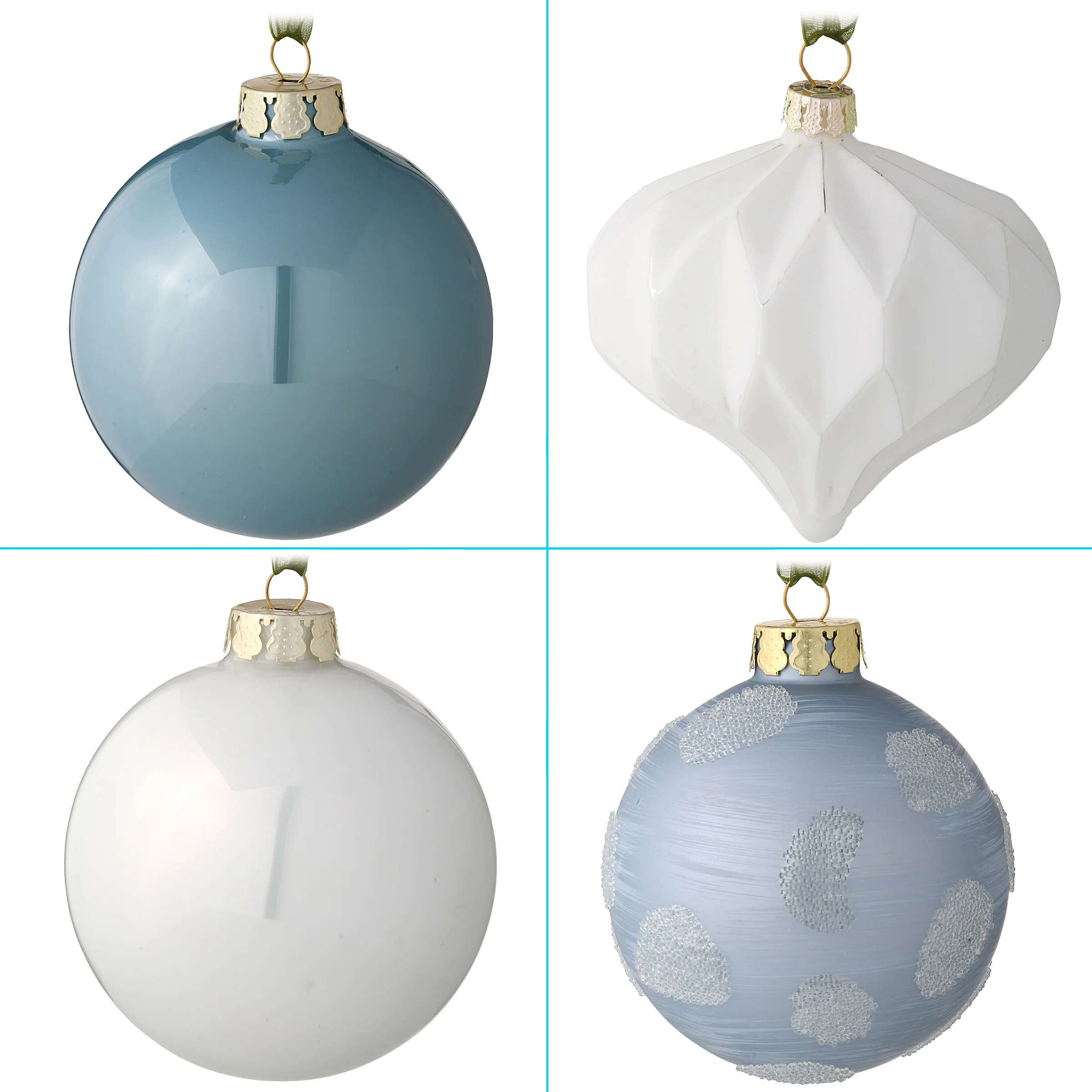 20-Piece Christmas Tree Ornament Set, Arctic Lights Collection - Image 6