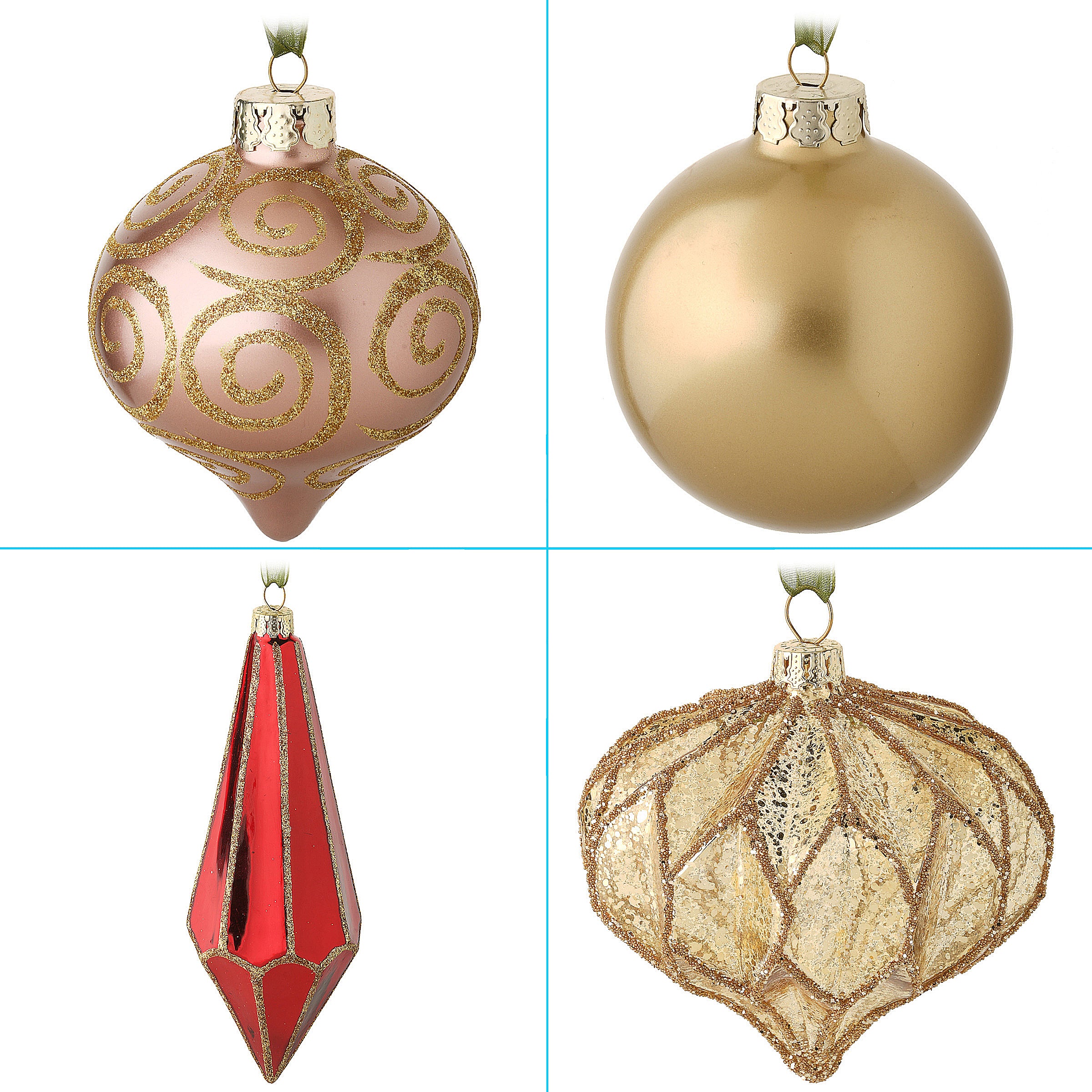 20-Piece Christmas Tree Ornament Set, Vienna Waltz Collection - Image 5