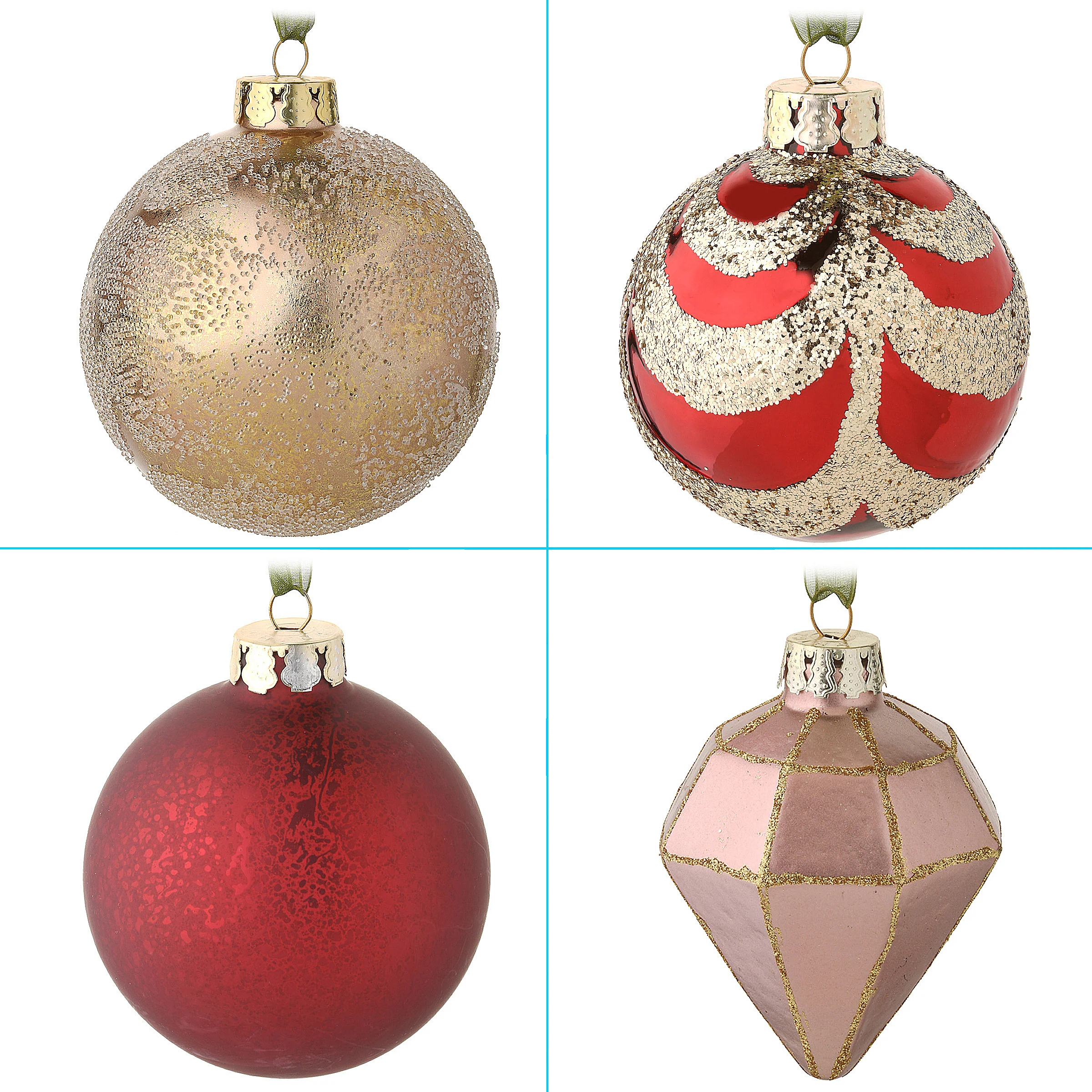20-Piece Christmas Tree Ornament Set, Vienna Waltz Collection - Image 6