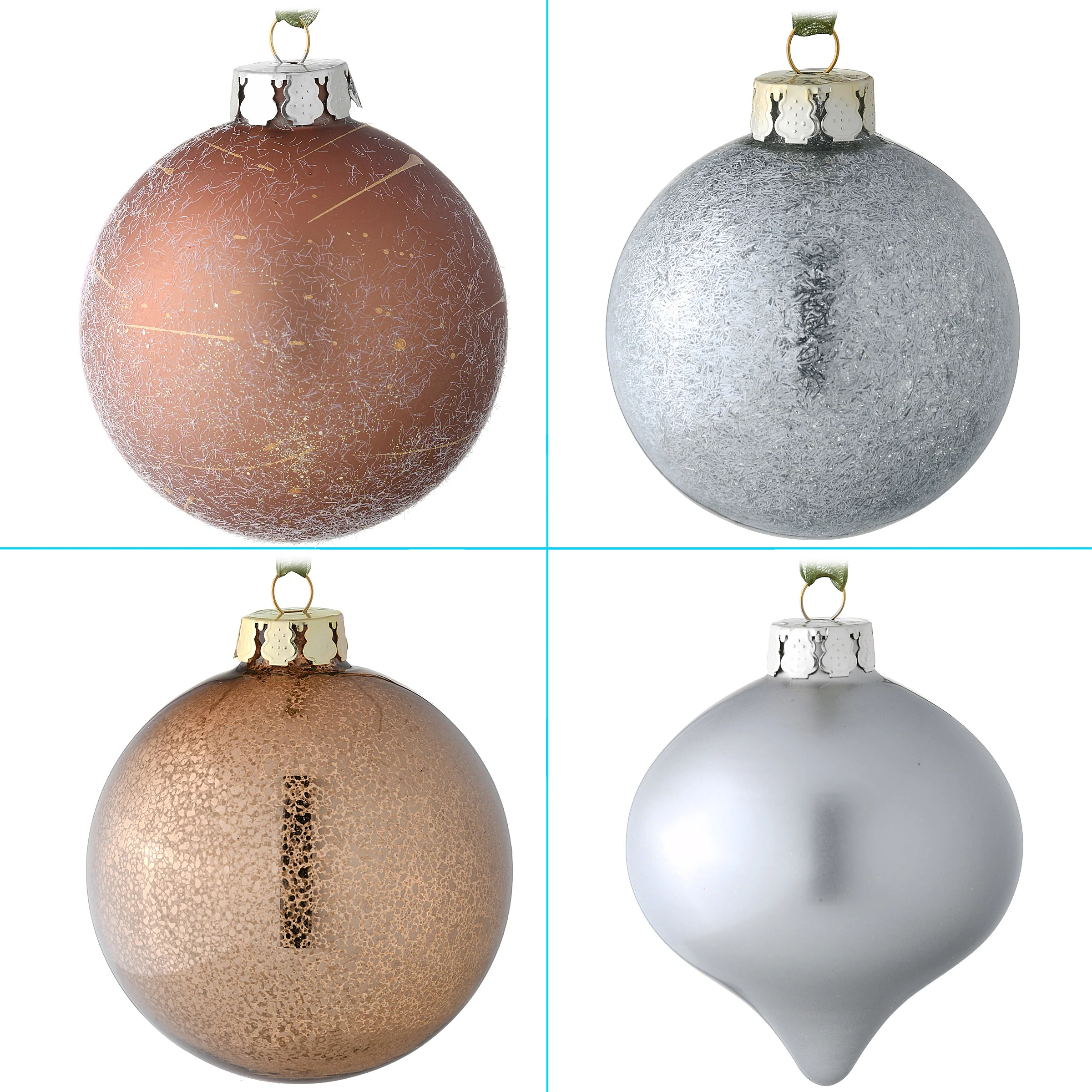 20-Piece Christmas Tree Ornament Set, Yuletide Glam Collection - Image 4