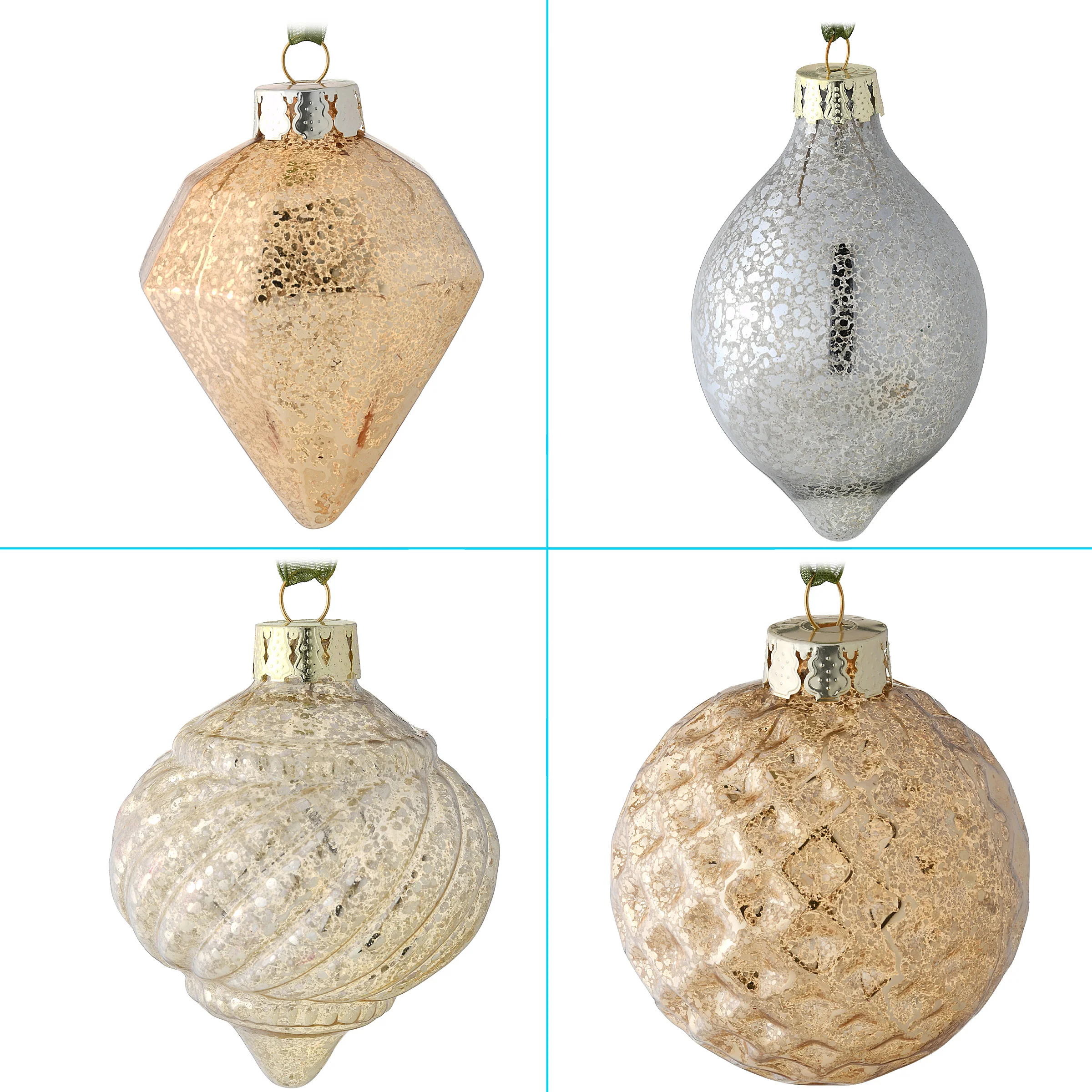20-Piece Christmas Tree Ornament Set, Yuletide Glam Collection - Image 6