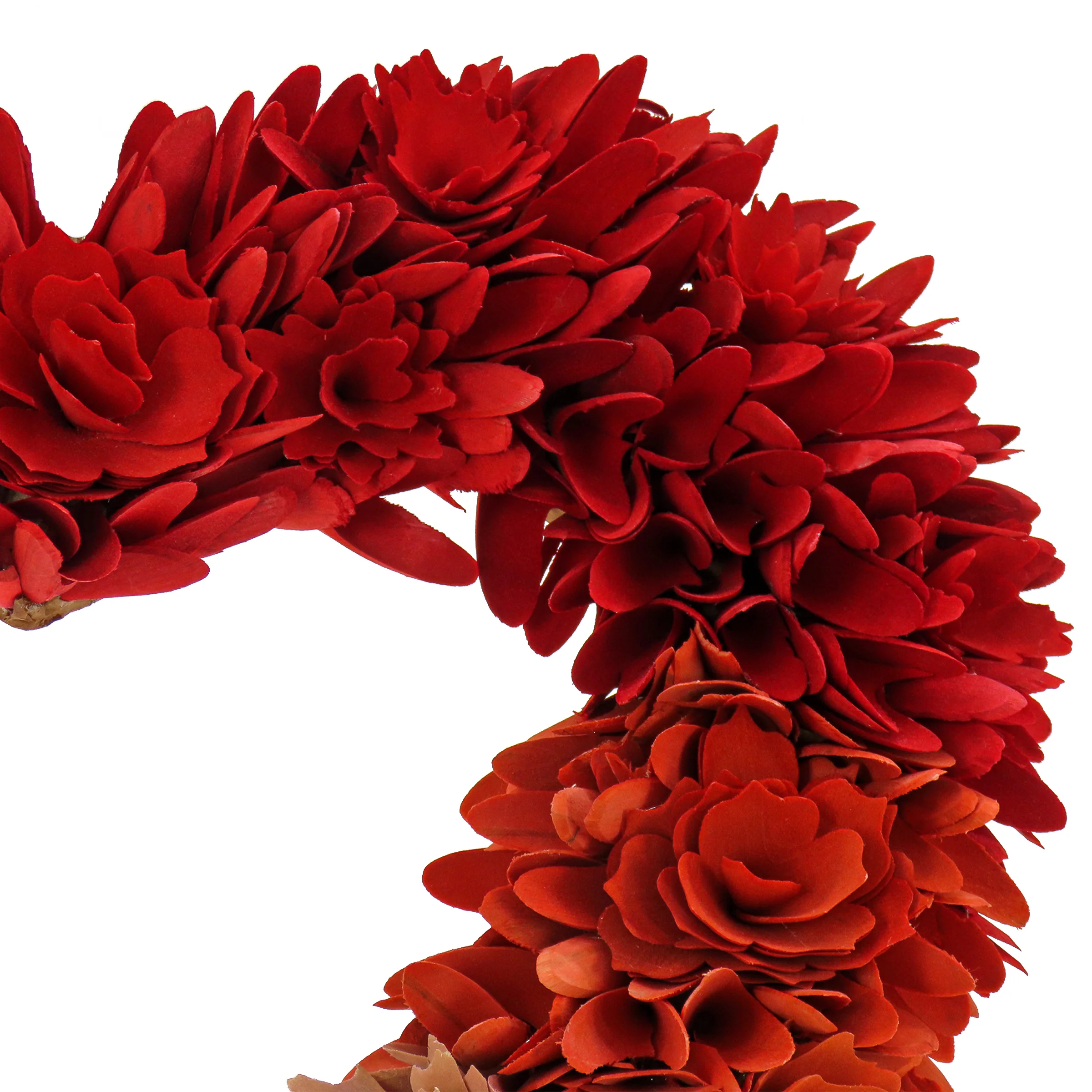 20 in. Valentine's Ombre Floral Heart Wreath - Image 3