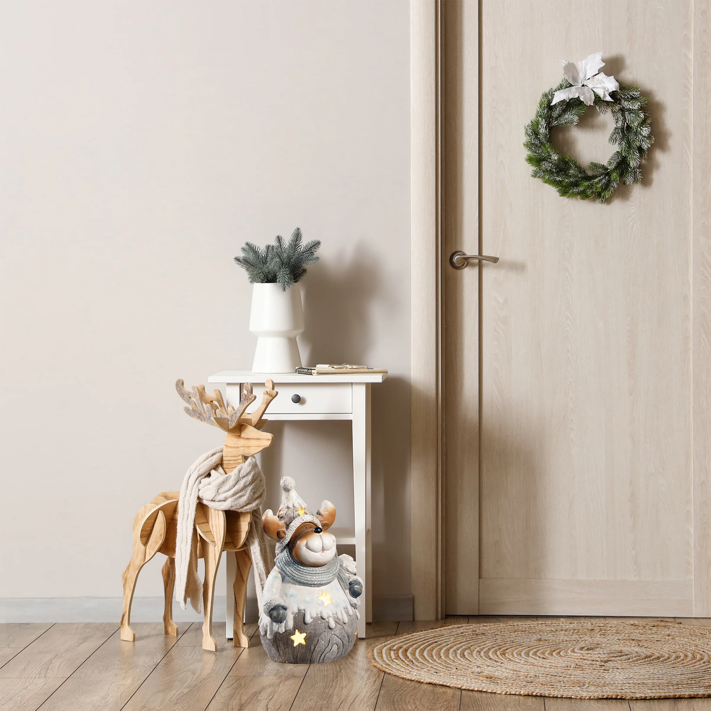 20 in. Moose Decor with Battery-Operated LED Lights - Image 2